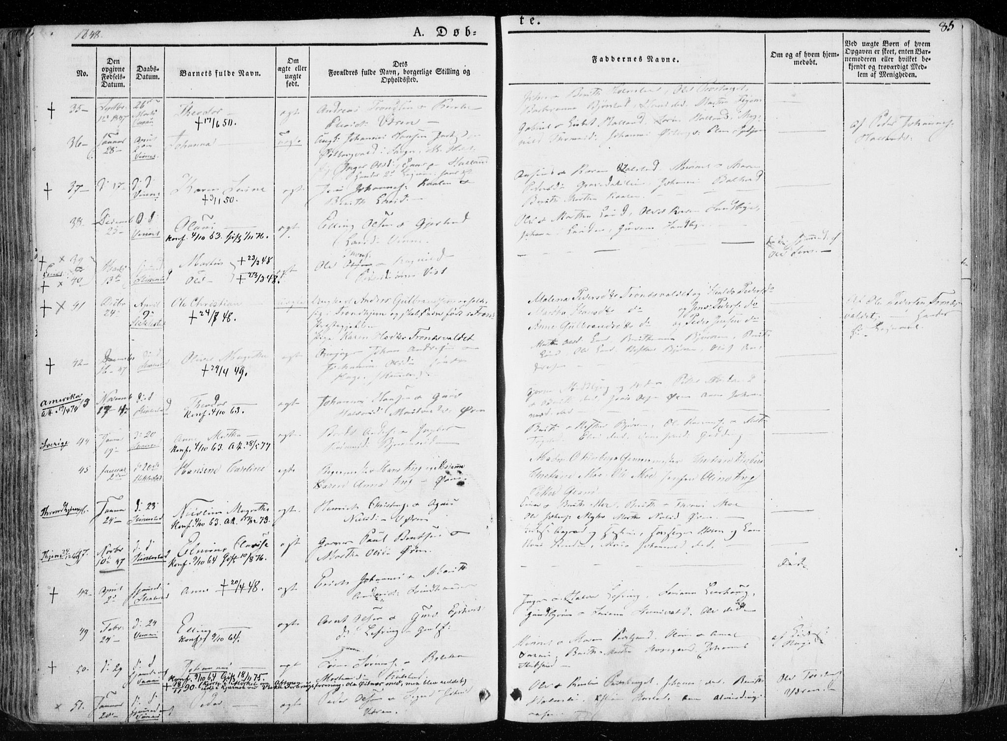 Ministerialprotokoller, klokkerbøker og fødselsregistre - Nord-Trøndelag, AV/SAT-A-1458/723/L0239: Ministerialbok nr. 723A08, 1841-1851, s. 85