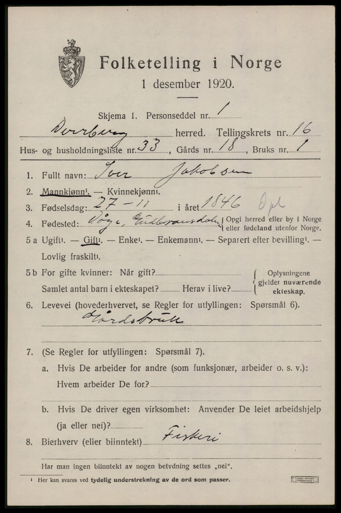 SAT, Folketelling 1920 for 1872 Dverberg herred, 1920, s. 11954