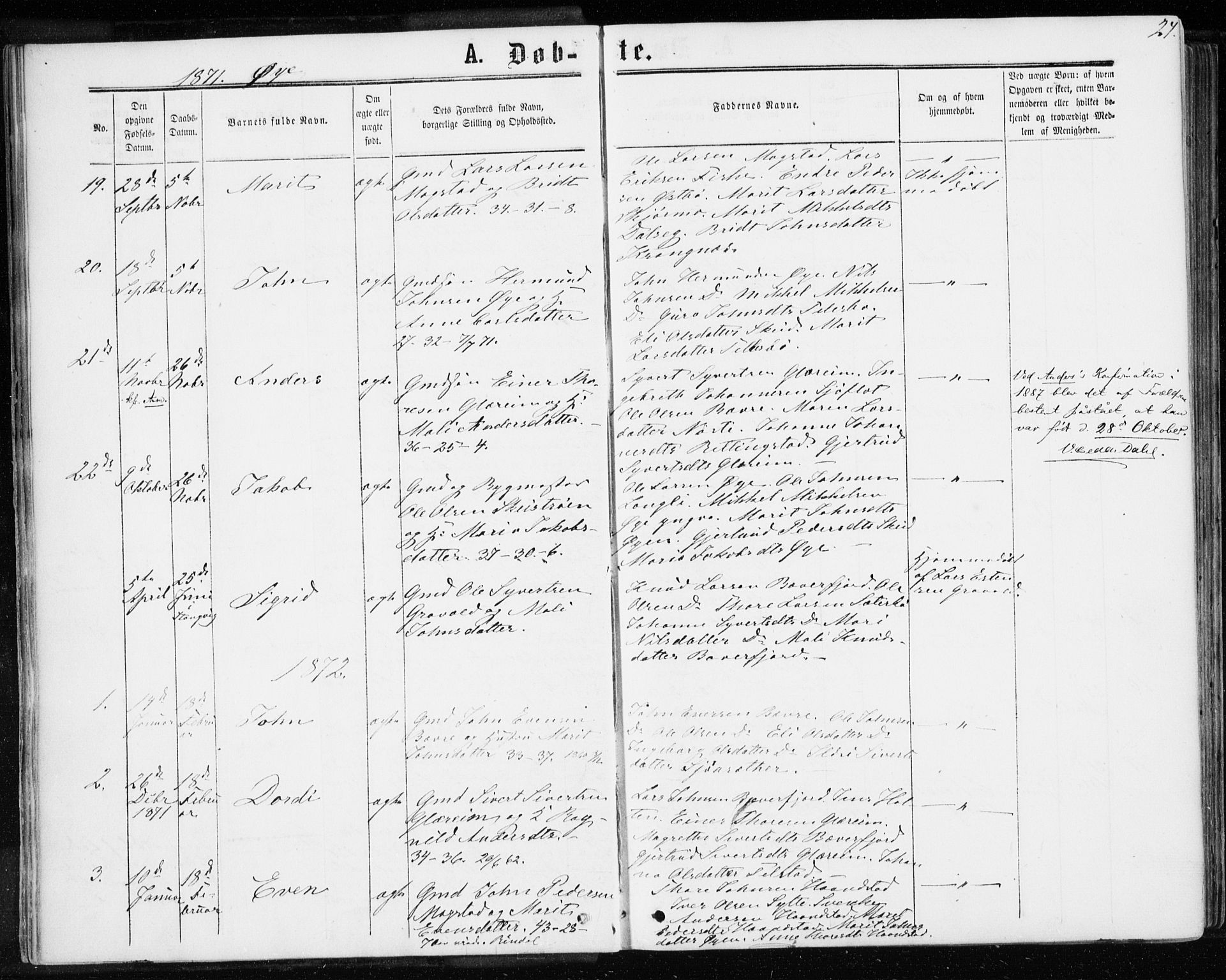 Ministerialprotokoller, klokkerbøker og fødselsregistre - Møre og Romsdal, SAT/A-1454/595/L1045: Ministerialbok nr. 595A07, 1863-1873, s. 24