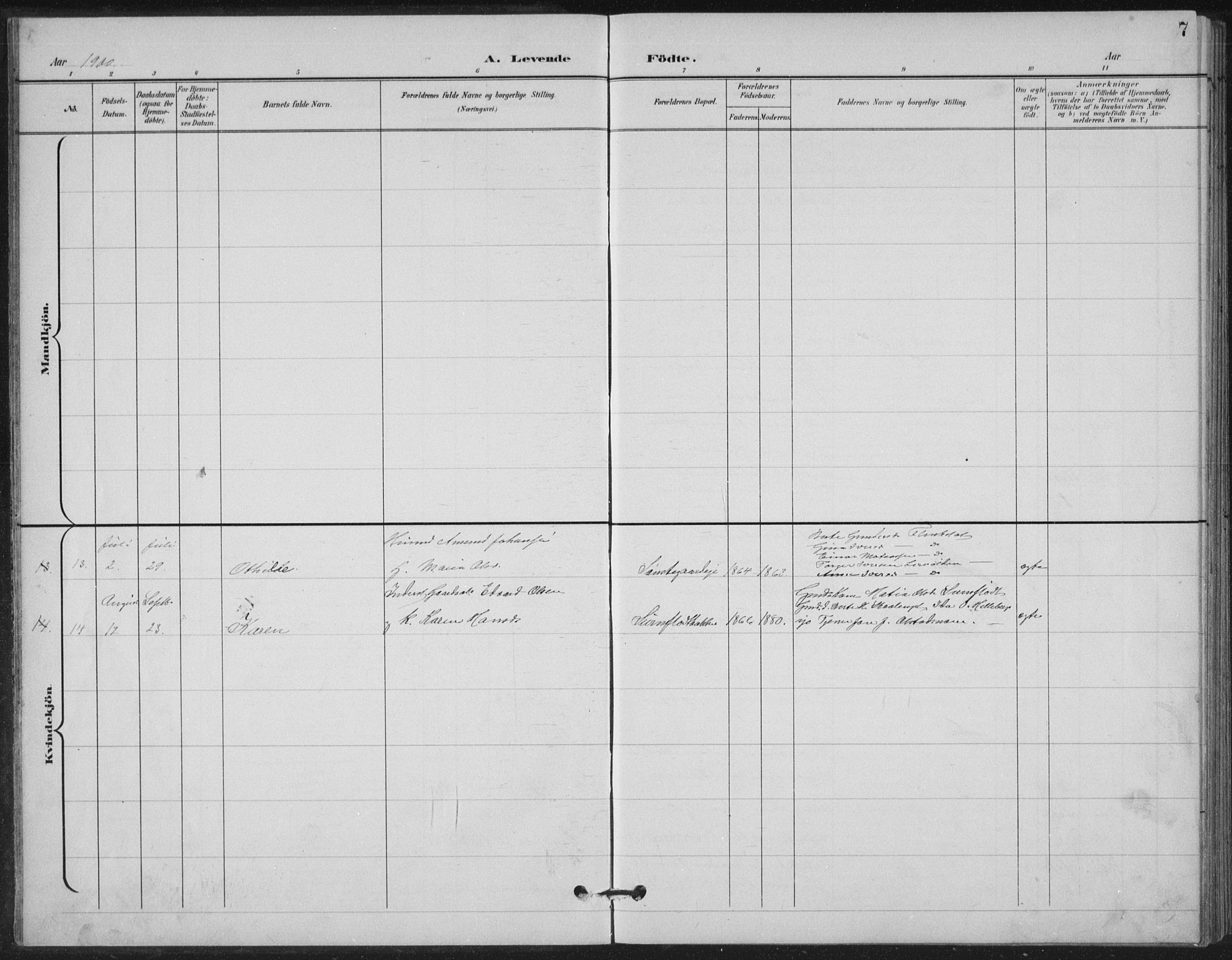 Vestre Gausdal prestekontor, AV/SAH-PREST-094/H/Ha/Hab/L0004: Klokkerbok nr. 4, 1898-1939, s. 7