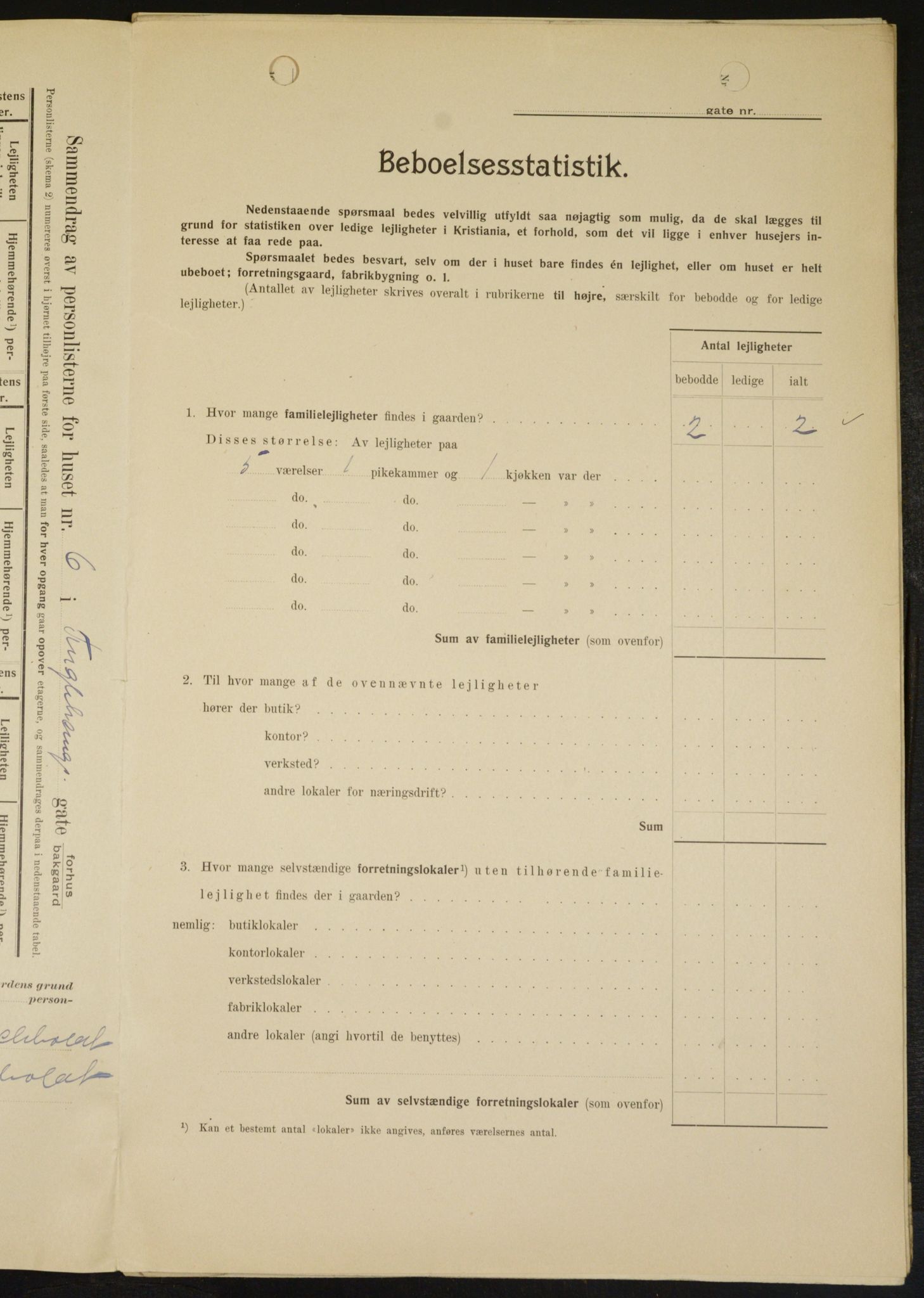 OBA, Kommunal folketelling 1.2.1909 for Kristiania kjøpstad, 1909, s. 25817