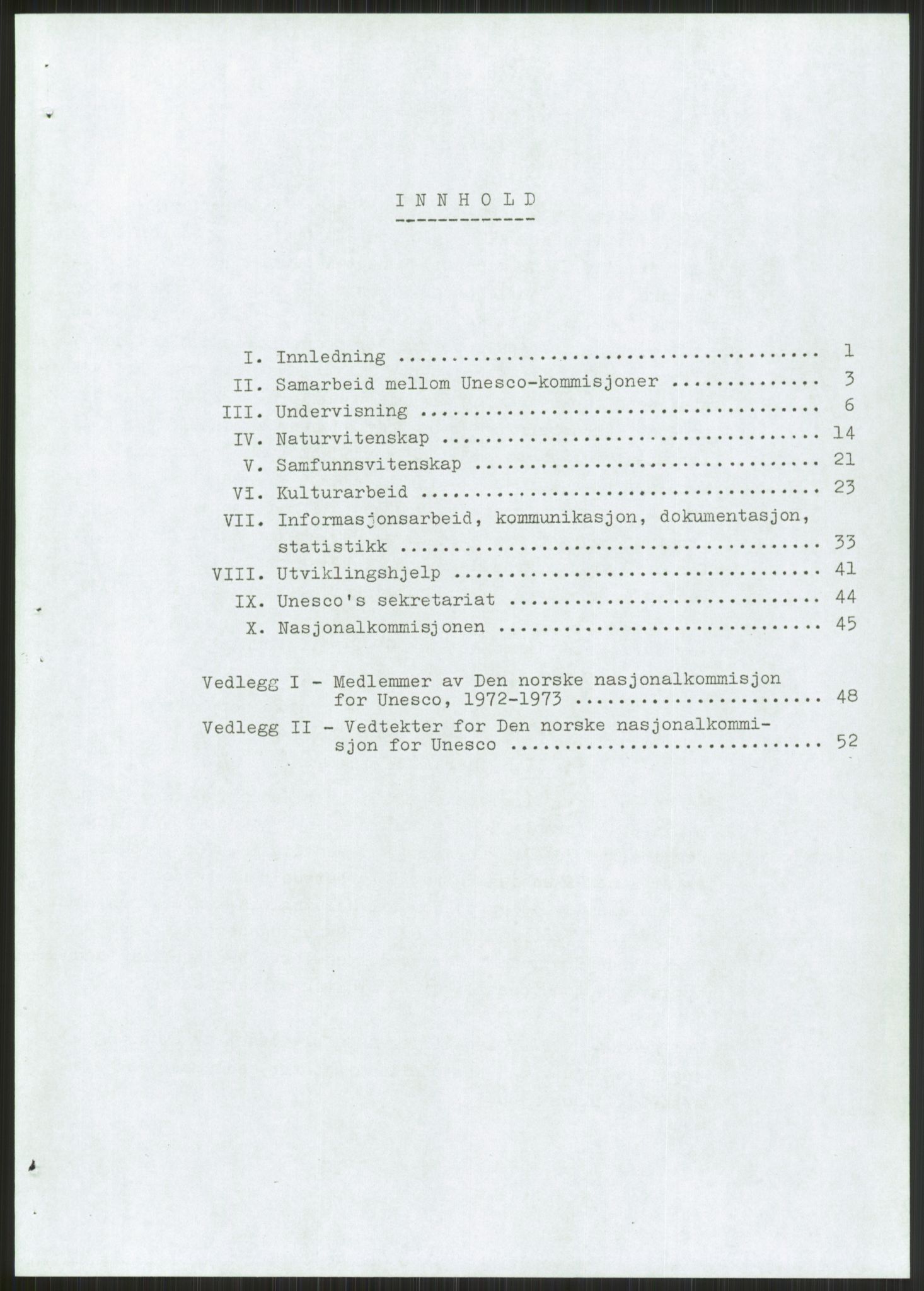 Den norske nasjonalkommisjonen for UNESCO, AV/RA-S-1730/A/Ad/L0001: --, 1953-1981