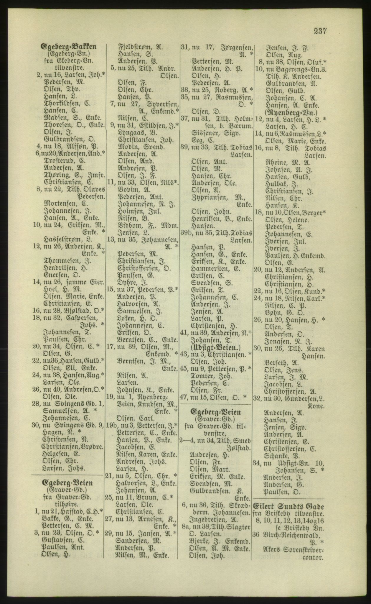 Kristiania/Oslo adressebok, PUBL/-, 1881, s. 237
