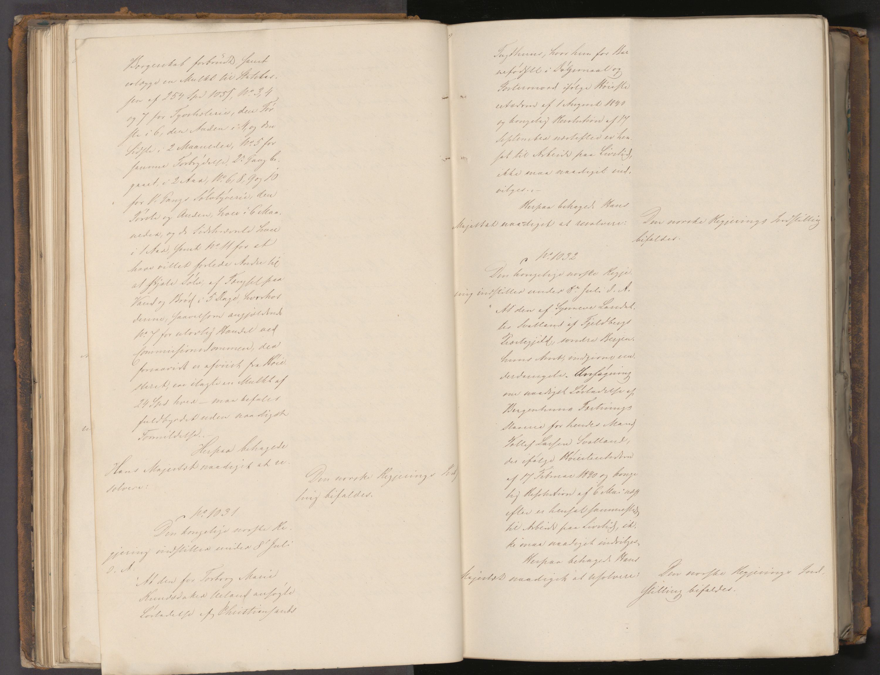 Statsrådssekretariatet, AV/RA-S-1001/A/Ab/L0058: Kgl. res. nr. 881-1783, 2. halvår, 1843