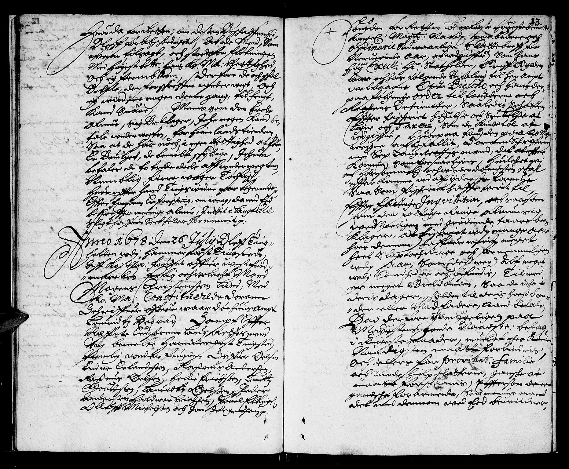 Finnmark sorenskriveri, AV/SATØ-S-0053/F/Fa/L0016: Justisprotokoller, 1678-1679, s. 12b-13a