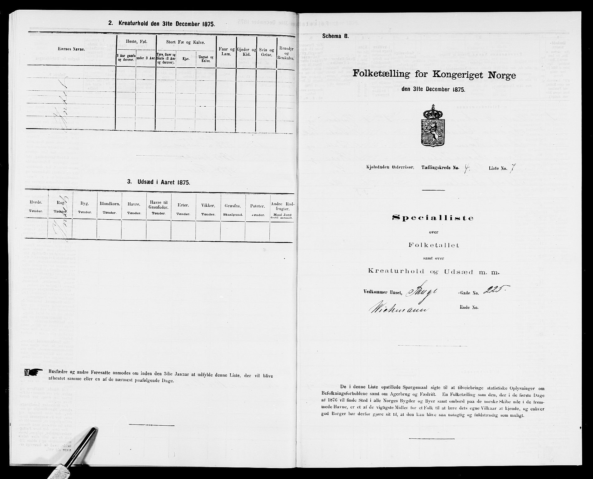 SAK, Folketelling 1875 for 0901B Risør prestegjeld, Risør kjøpstad, 1875, s. 527