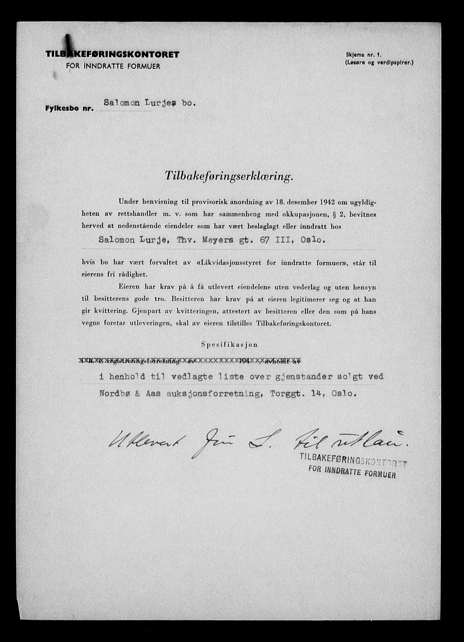 Justisdepartementet, Tilbakeføringskontoret for inndratte formuer, AV/RA-S-1564/H/Hc/Hcc/L0960: --, 1945-1947, s. 463