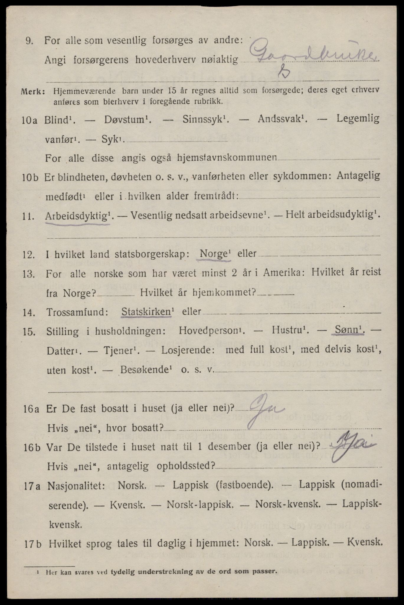 SAT, Folketelling 1920 for 1859 Flakstad herred, 1920, s. 1230