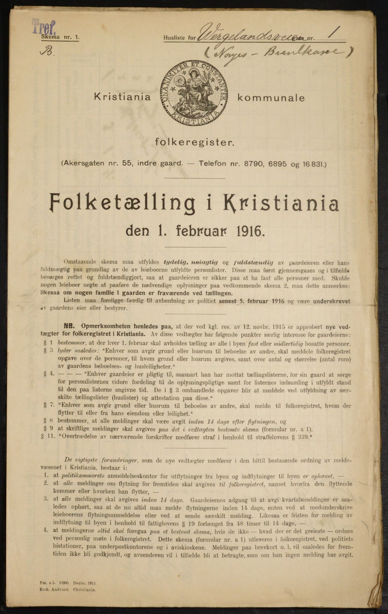 OBA, Kommunal folketelling 1.2.1916 for Kristiania, 1916, s. 131419