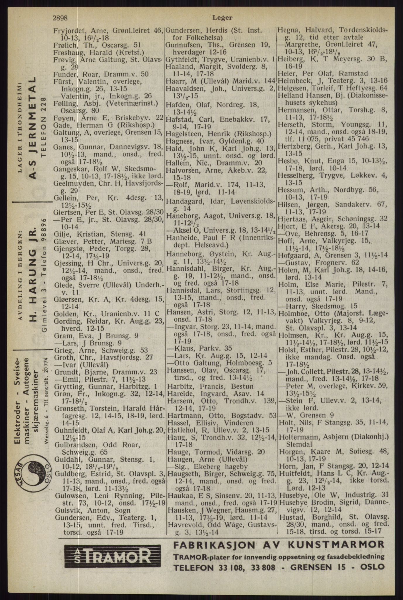 Kristiania/Oslo adressebok, PUBL/-, 1944, s. 2898