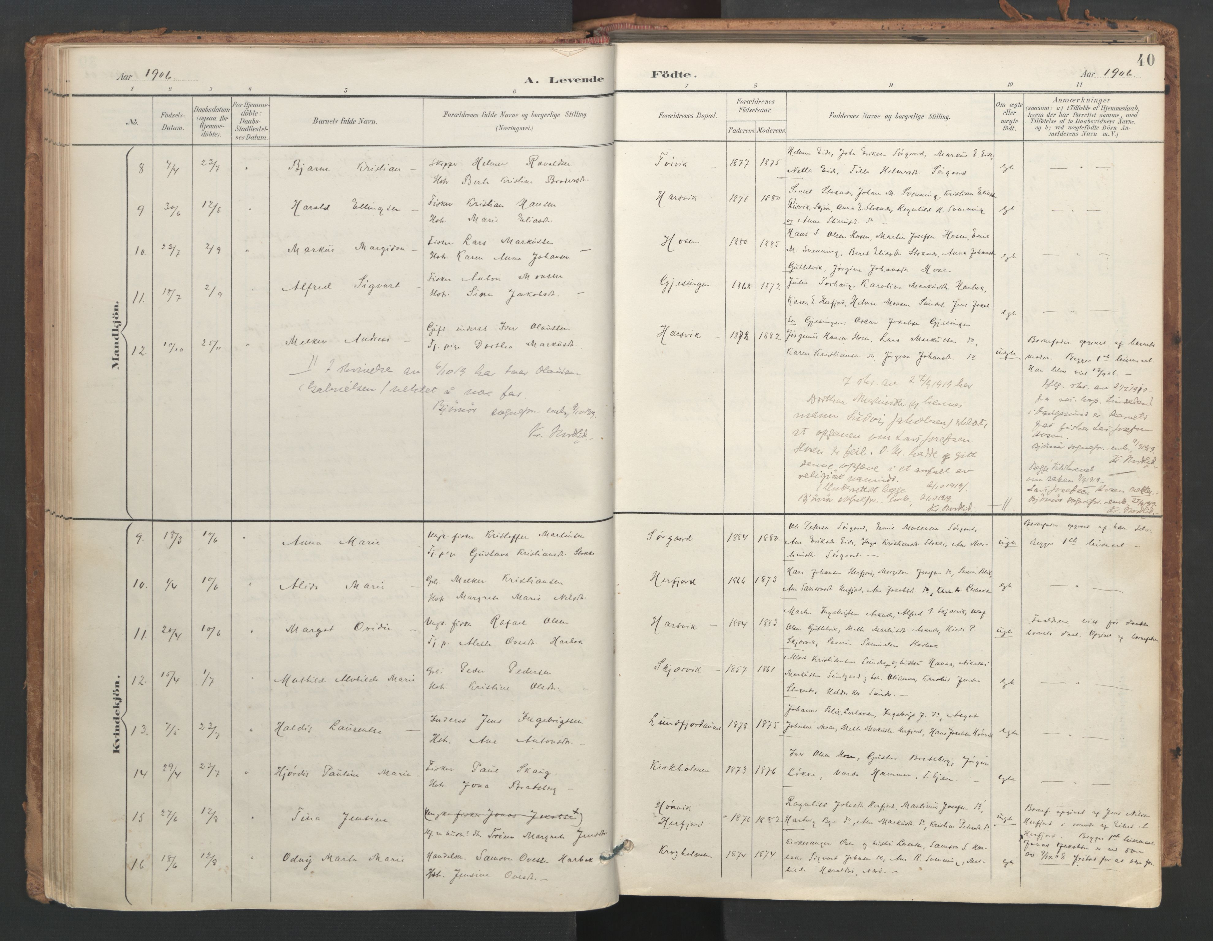 Ministerialprotokoller, klokkerbøker og fødselsregistre - Sør-Trøndelag, AV/SAT-A-1456/656/L0693: Ministerialbok nr. 656A02, 1894-1913, s. 40