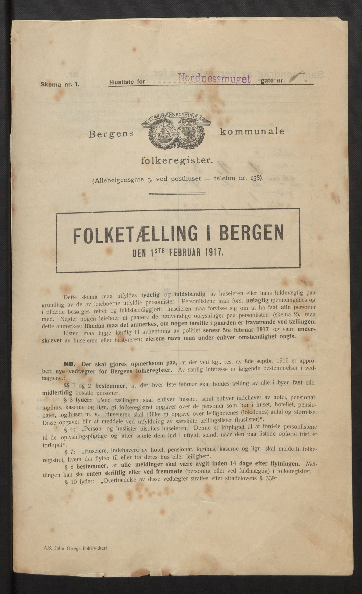 SAB, Kommunal folketelling 1917 for Bergen kjøpstad, 1917, s. 26637