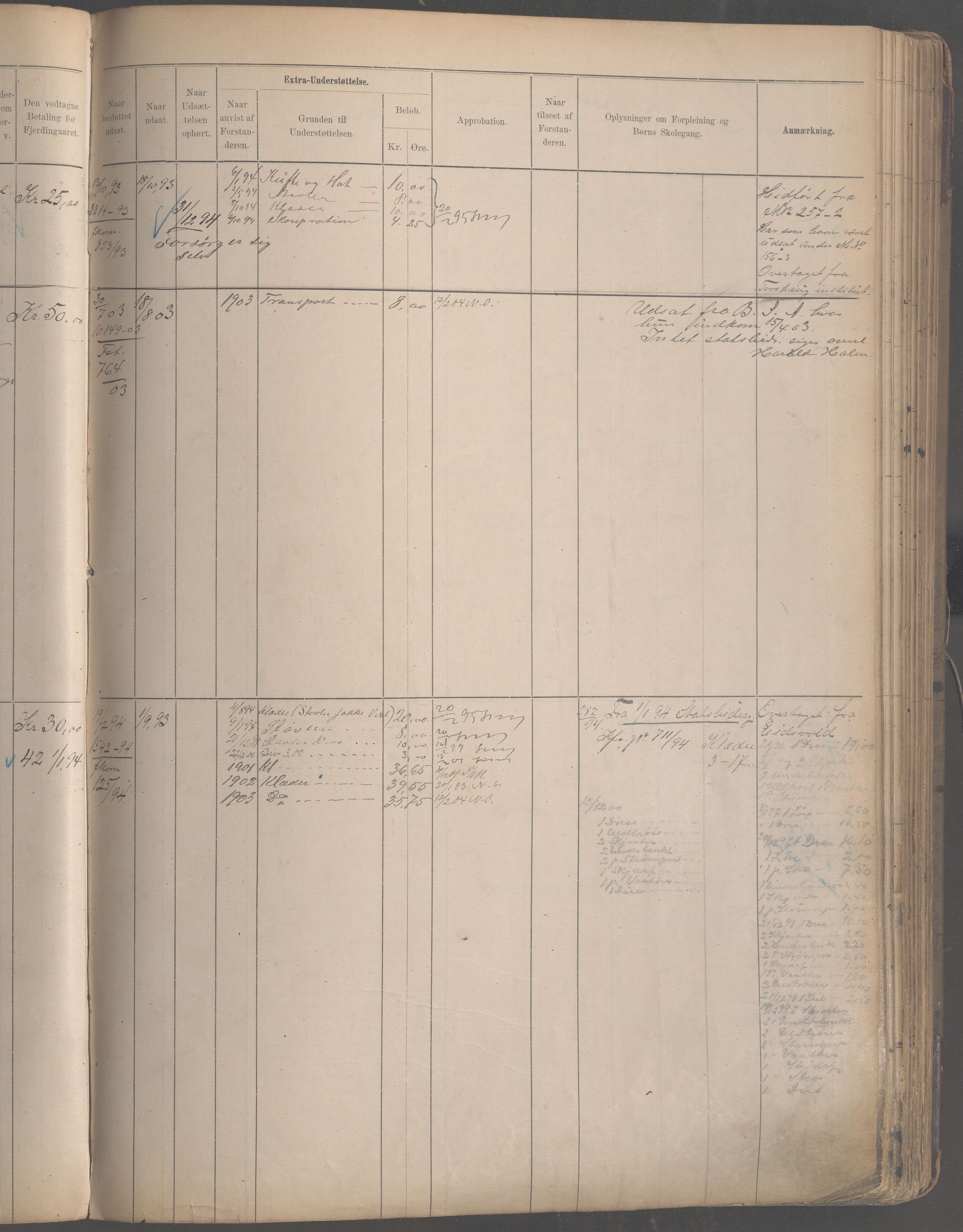 Fattigvesenet, OBA/A-20045/H/Hb/L0004: Manntallsprotokoll. Mnr. 400-1001, 1888-1901, s. 182a