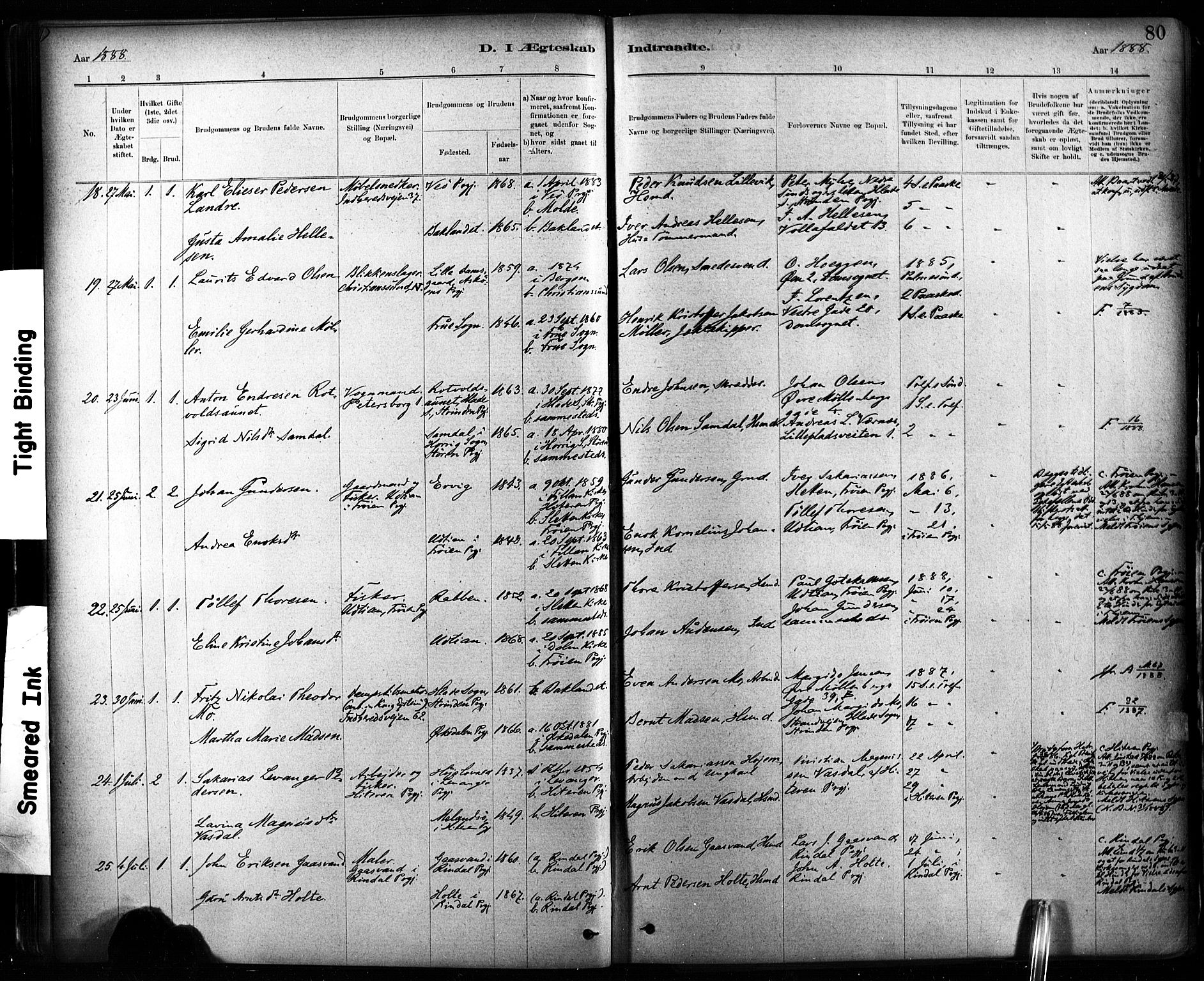 Ministerialprotokoller, klokkerbøker og fødselsregistre - Sør-Trøndelag, SAT/A-1456/604/L0189: Ministerialbok nr. 604A10, 1878-1892, s. 80