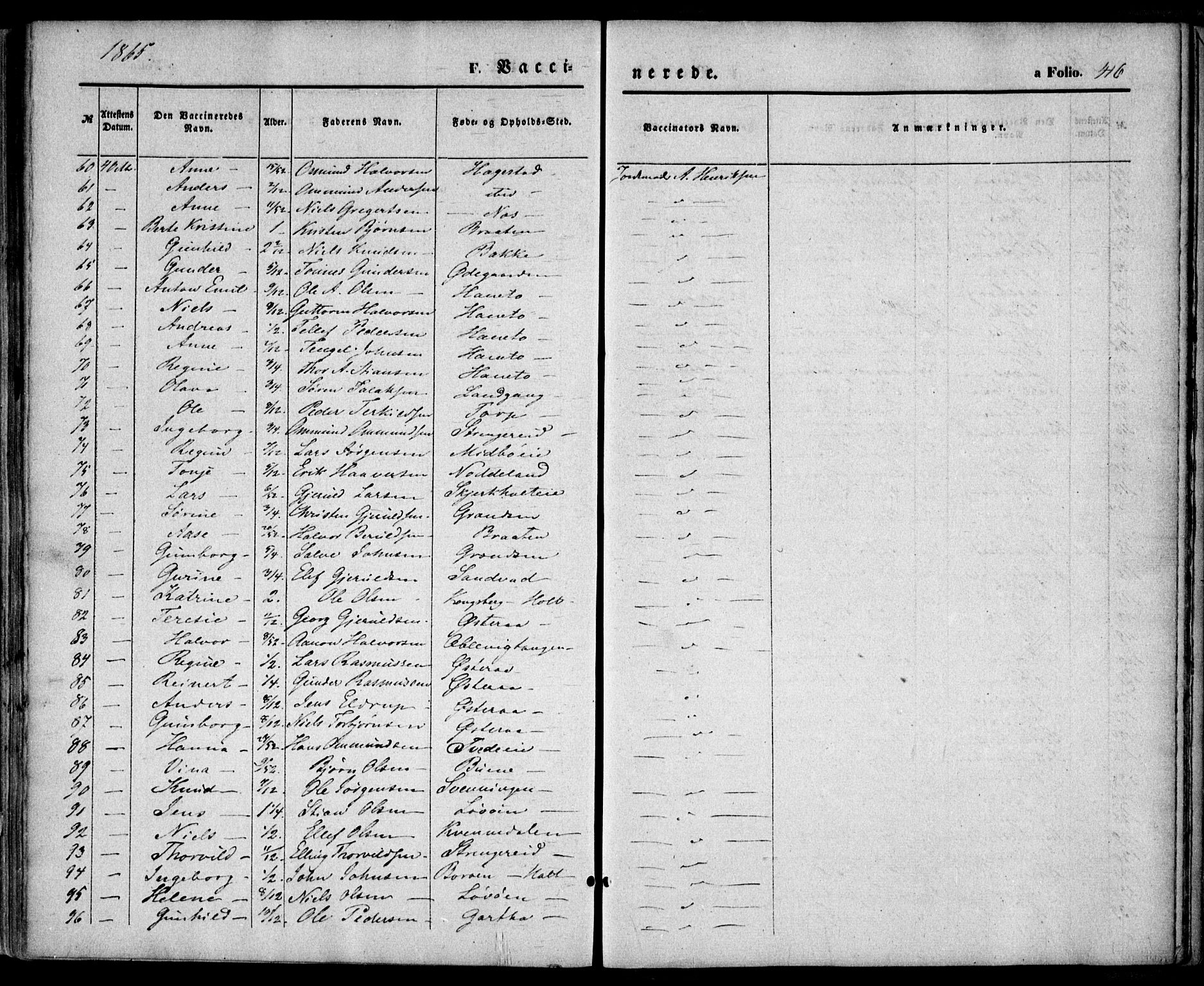 Holt sokneprestkontor, AV/SAK-1111-0021/F/Fa/L0009: Ministerialbok nr. A 9, 1861-1871, s. 416