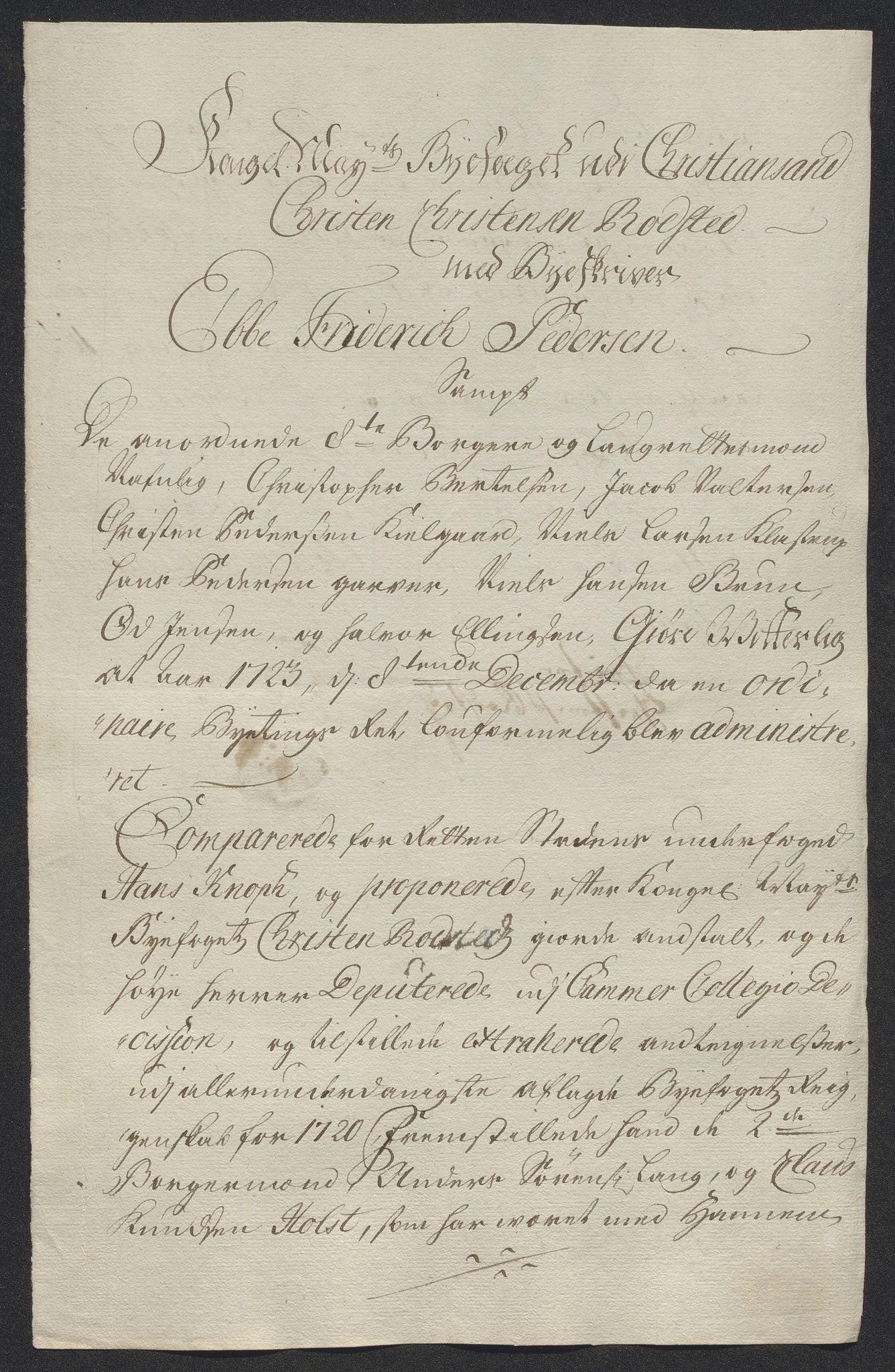 Rentekammeret inntil 1814, Reviderte regnskaper, Byregnskaper, AV/RA-EA-4066/R/Rm/L0286: [M19] Sikt og sakefall, 1719-1727, s. 172