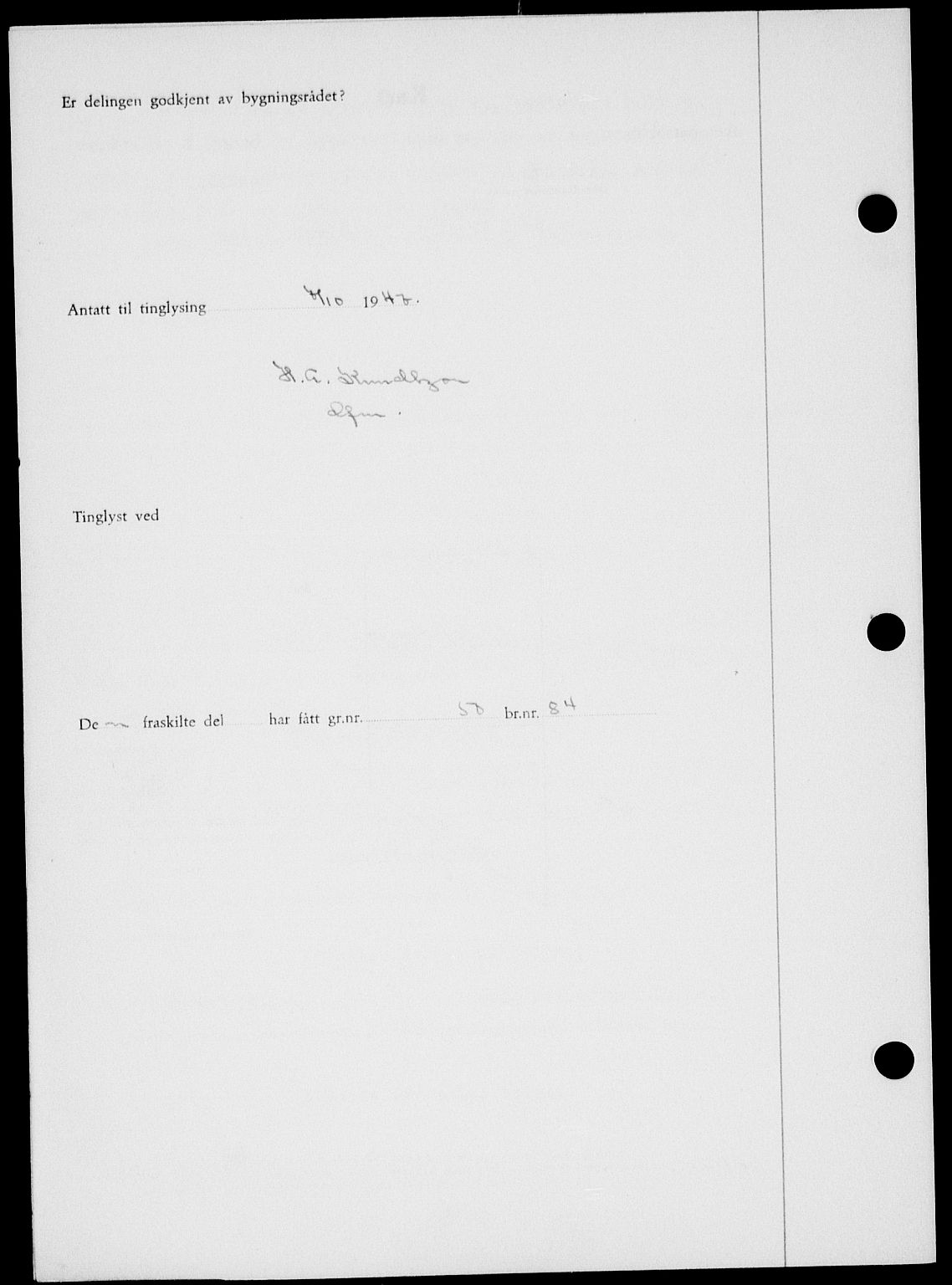 Onsøy sorenskriveri, SAO/A-10474/G/Ga/Gab/L0021: Pantebok nr. II A-21, 1947-1947, Dagboknr: 2720/1947