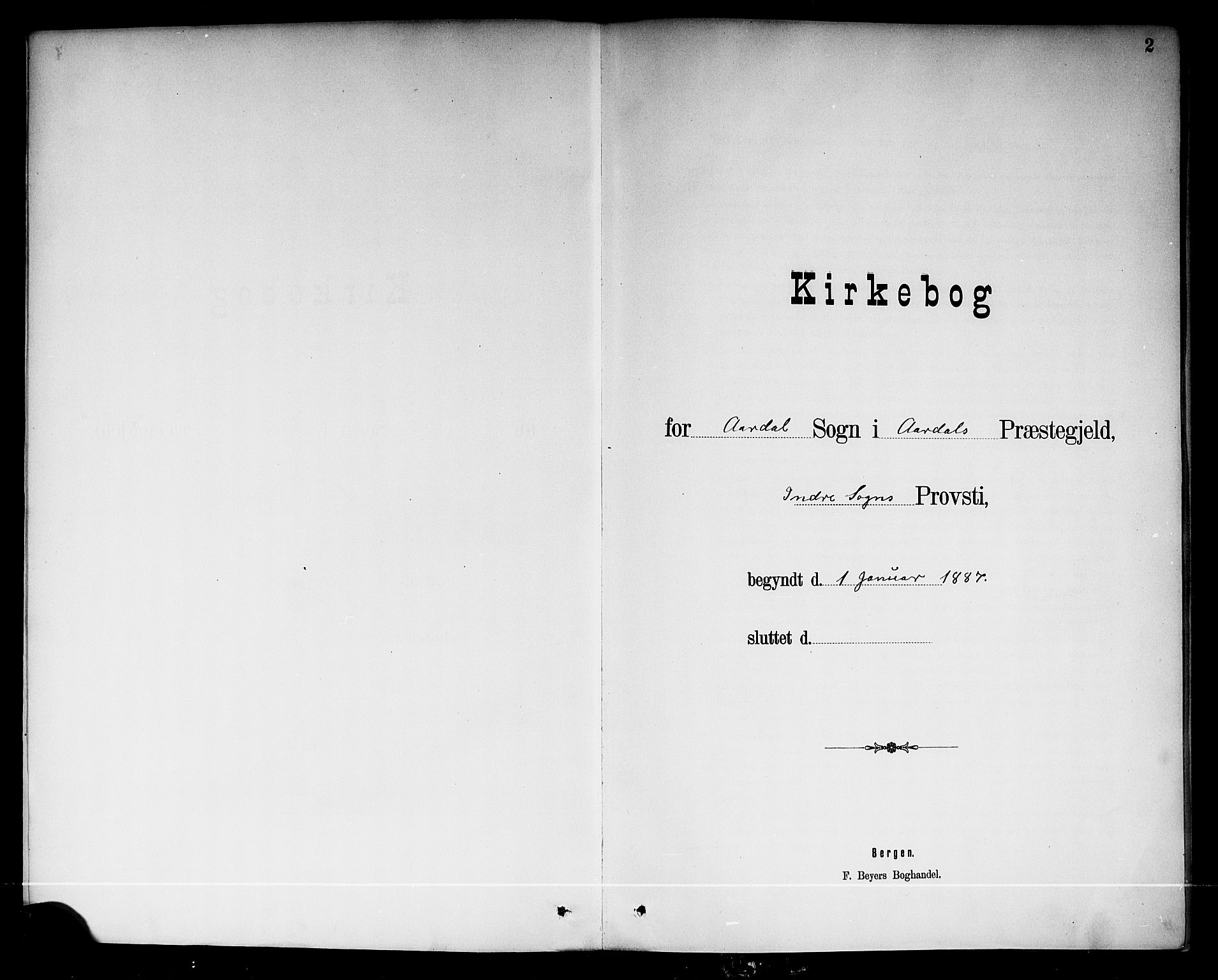 Årdal sokneprestembete, SAB/A-81701: Ministerialbok nr. A 4, 1887-1910, s. 2