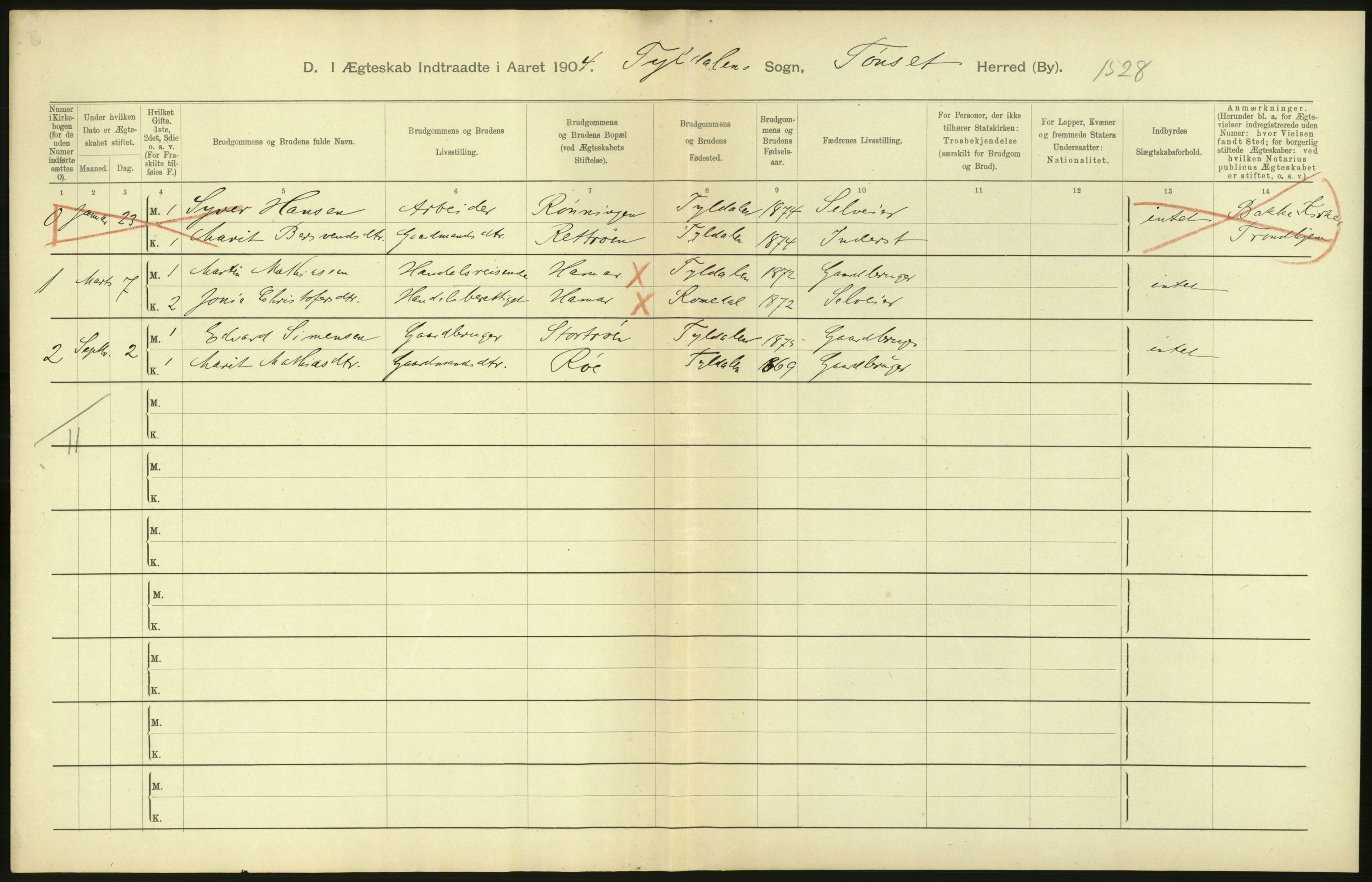 Statistisk sentralbyrå, Sosiodemografiske emner, Befolkning, AV/RA-S-2228/D/Df/Dfa/Dfab/L0005: Hedemarkens amt: Fødte, gifte, døde, 1904, s. 528