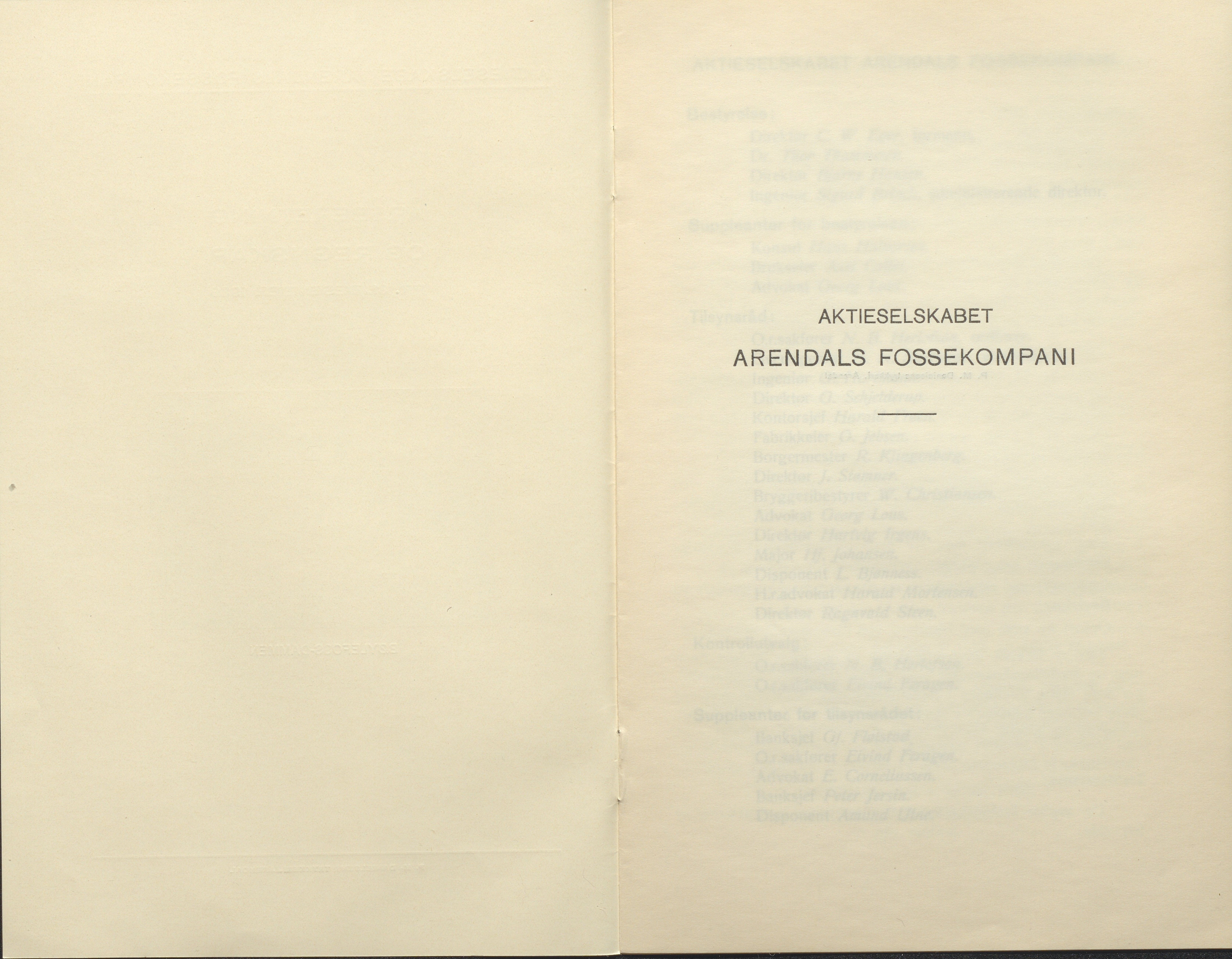 Arendals Fossekompani, AAKS/PA-2413/X/X01/L0001/0010: Beretninger, regnskap, balansekonto, gevinst- og tapskonto / Årsberetning og regnskap 1936 - 1942, 1936-1942