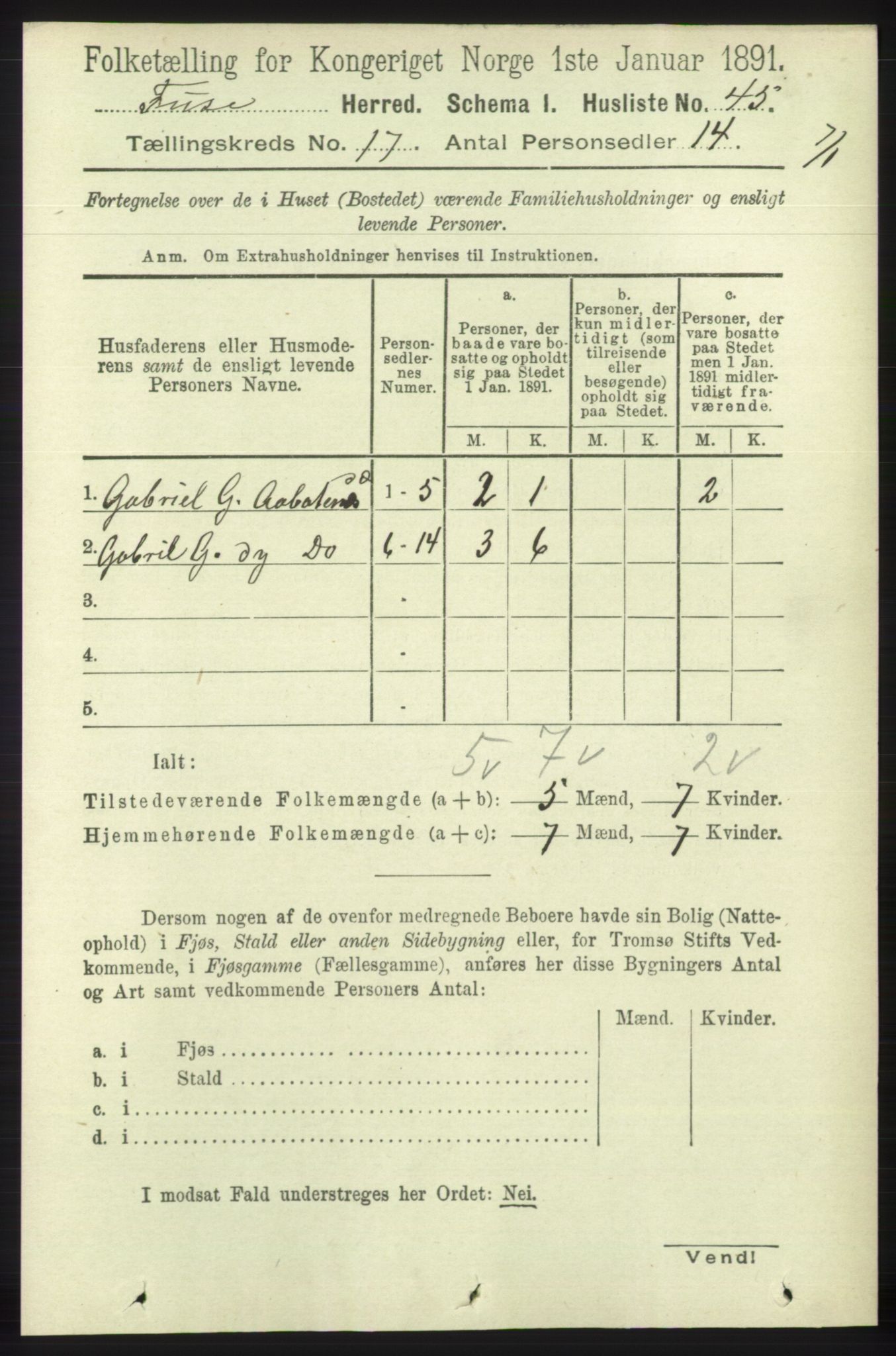 RA, Folketelling 1891 for 1241 Fusa herred, 1891, s. 3799