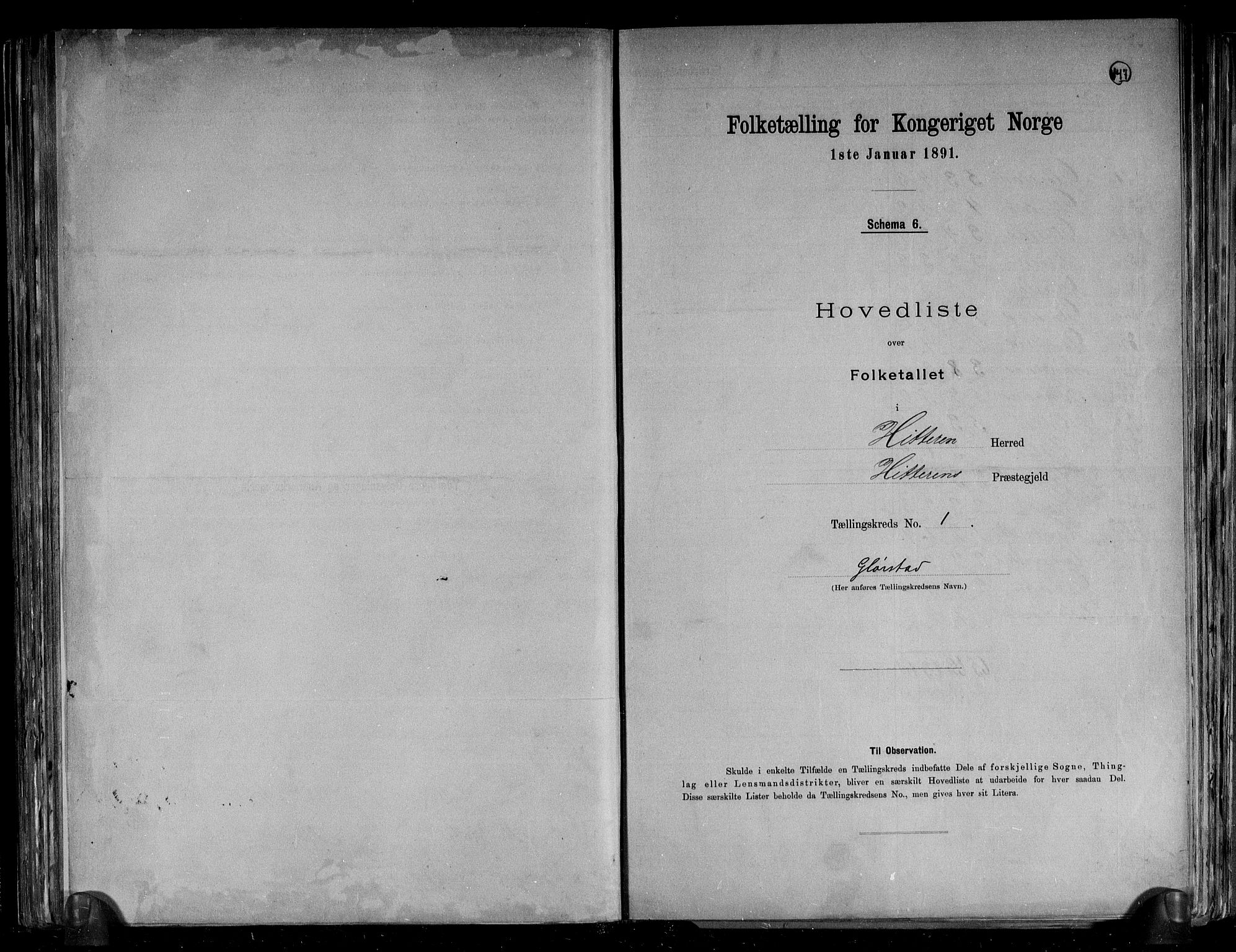 RA, Folketelling 1891 for 1617 Hitra herred, 1891, s. 4