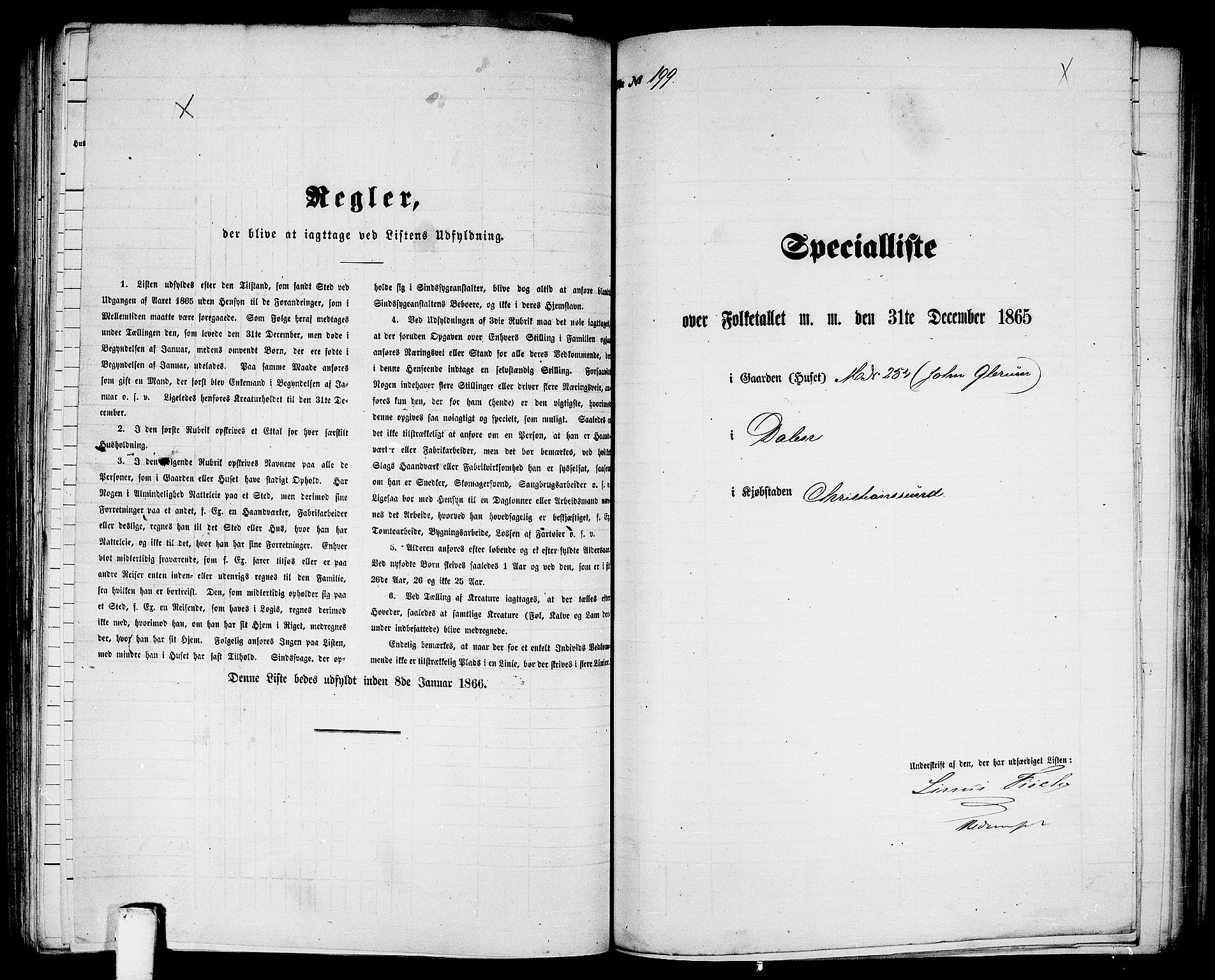 RA, Folketelling 1865 for 1503B Kristiansund prestegjeld, Kristiansund kjøpstad, 1865, s. 406