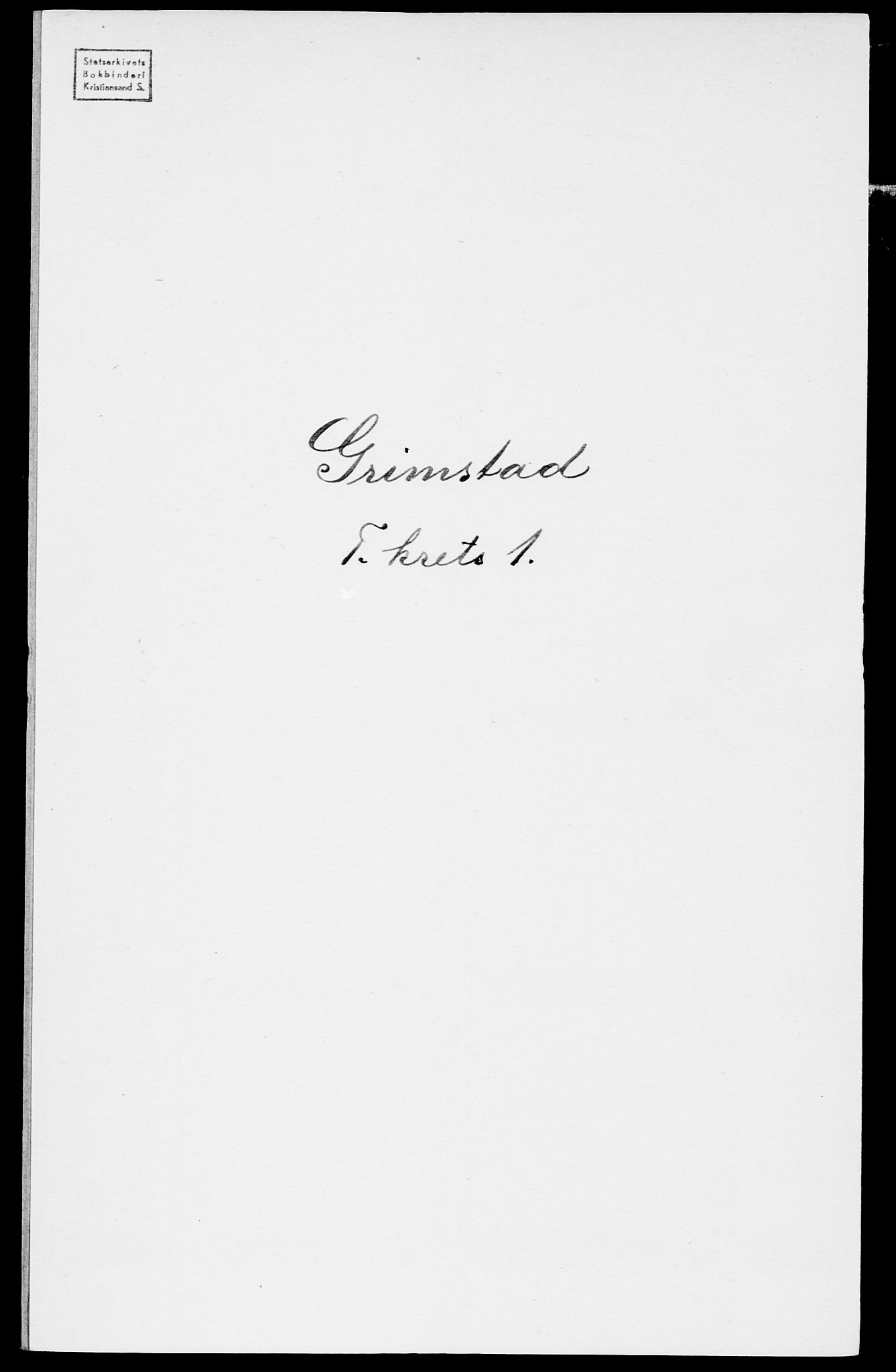 SAK, Folketelling 1875 for 0904B Fjære prestegjeld, Grimstad kjøpstad, 1875, s. 9