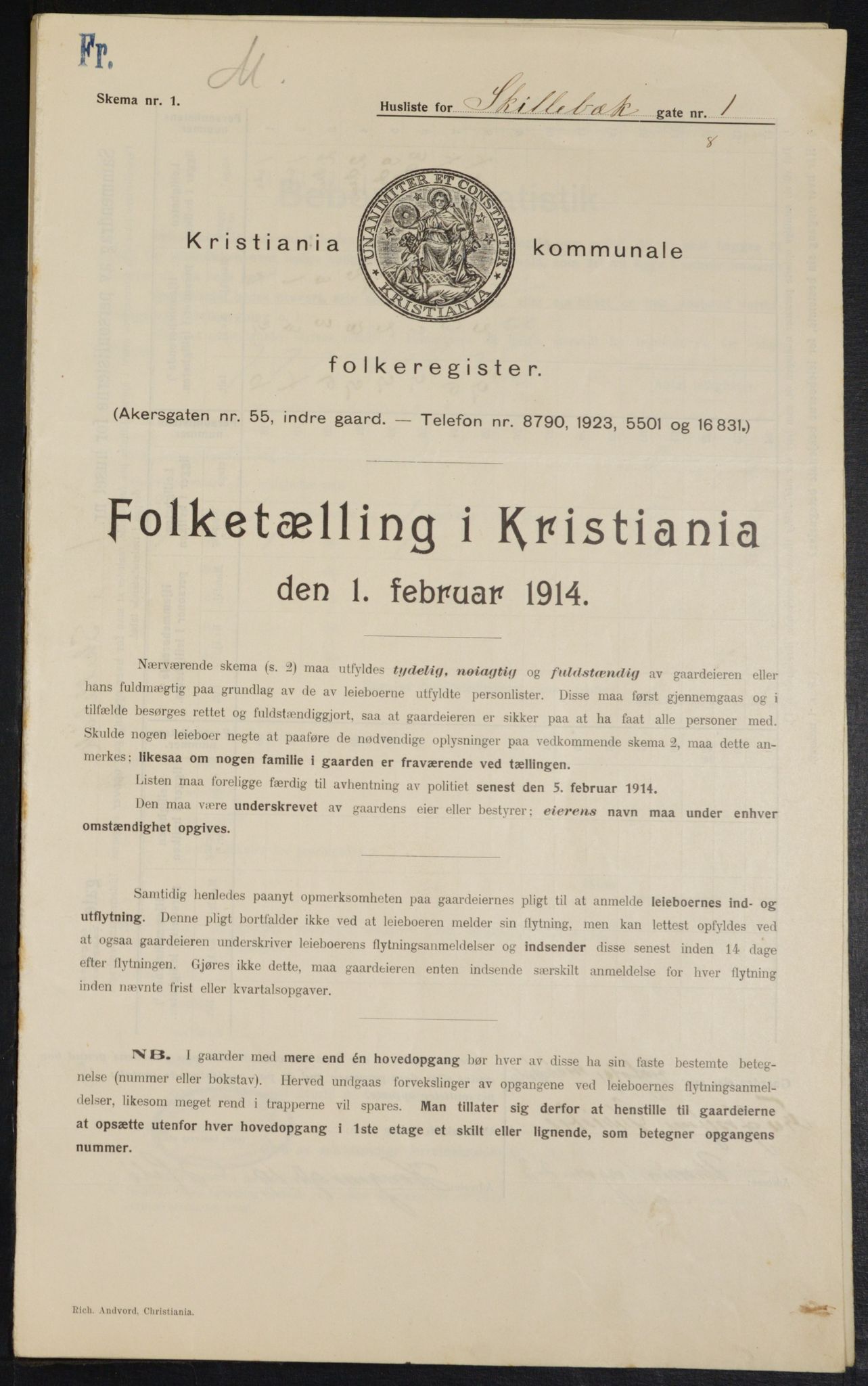 OBA, Kommunal folketelling 1.2.1914 for Kristiania, 1914, s. 95312