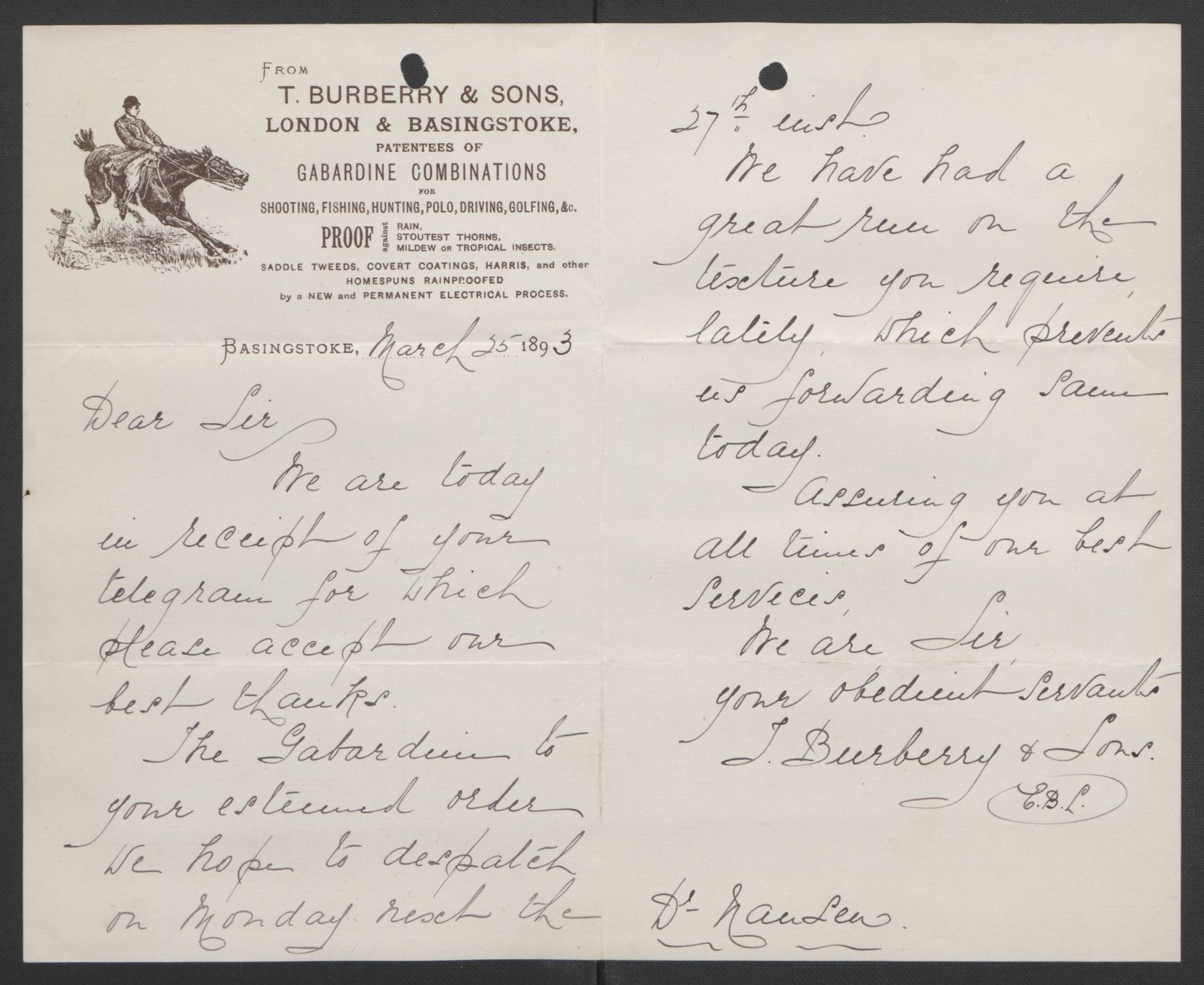 Arbeidskomitéen for Fridtjof Nansens polarekspedisjon, RA/PA-0061/D/L0004: Innk. brev og telegrammer vedr. proviant og utrustning, 1892-1893, s. 638