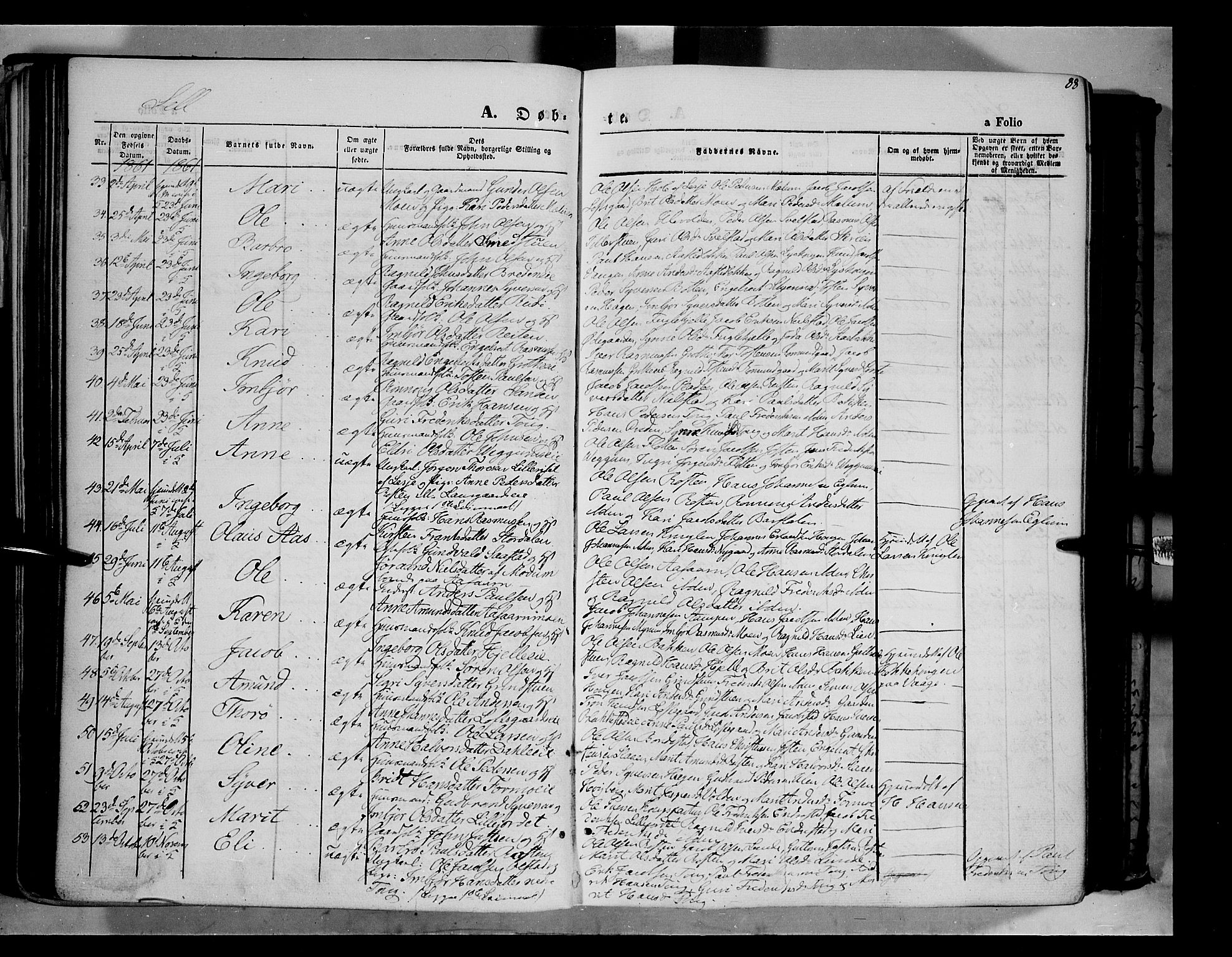 Vågå prestekontor, AV/SAH-PREST-076/H/Ha/Haa/L0006: Ministerialbok nr. 6 /3, 1857-1872, s. 88