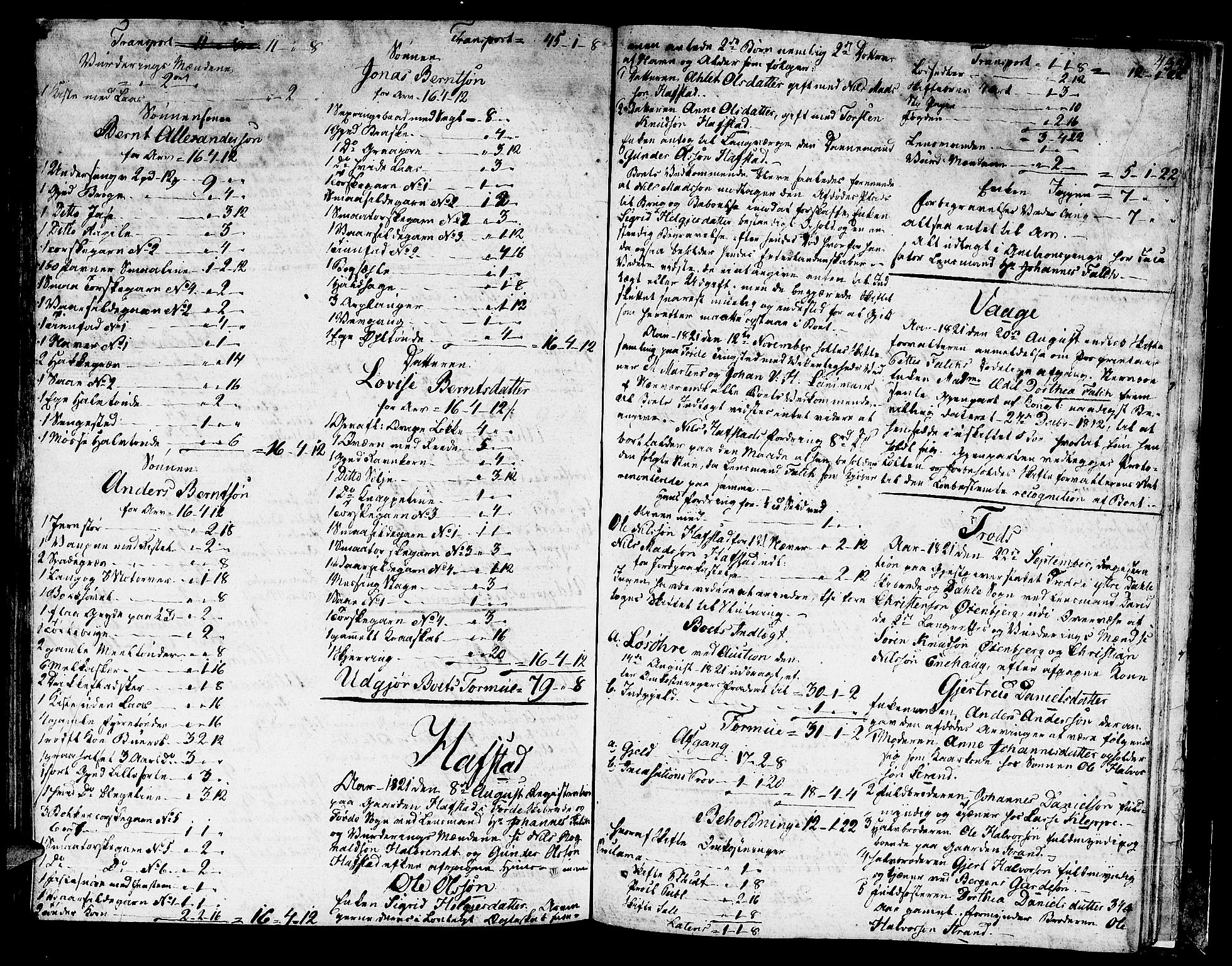 Sunnfjord tingrett, AV/SAB-A-3201/1/H/Ha/Hab/L0012b: Skifteprotokoll, folio 204-472, 1817-1821, s. 433b-434a