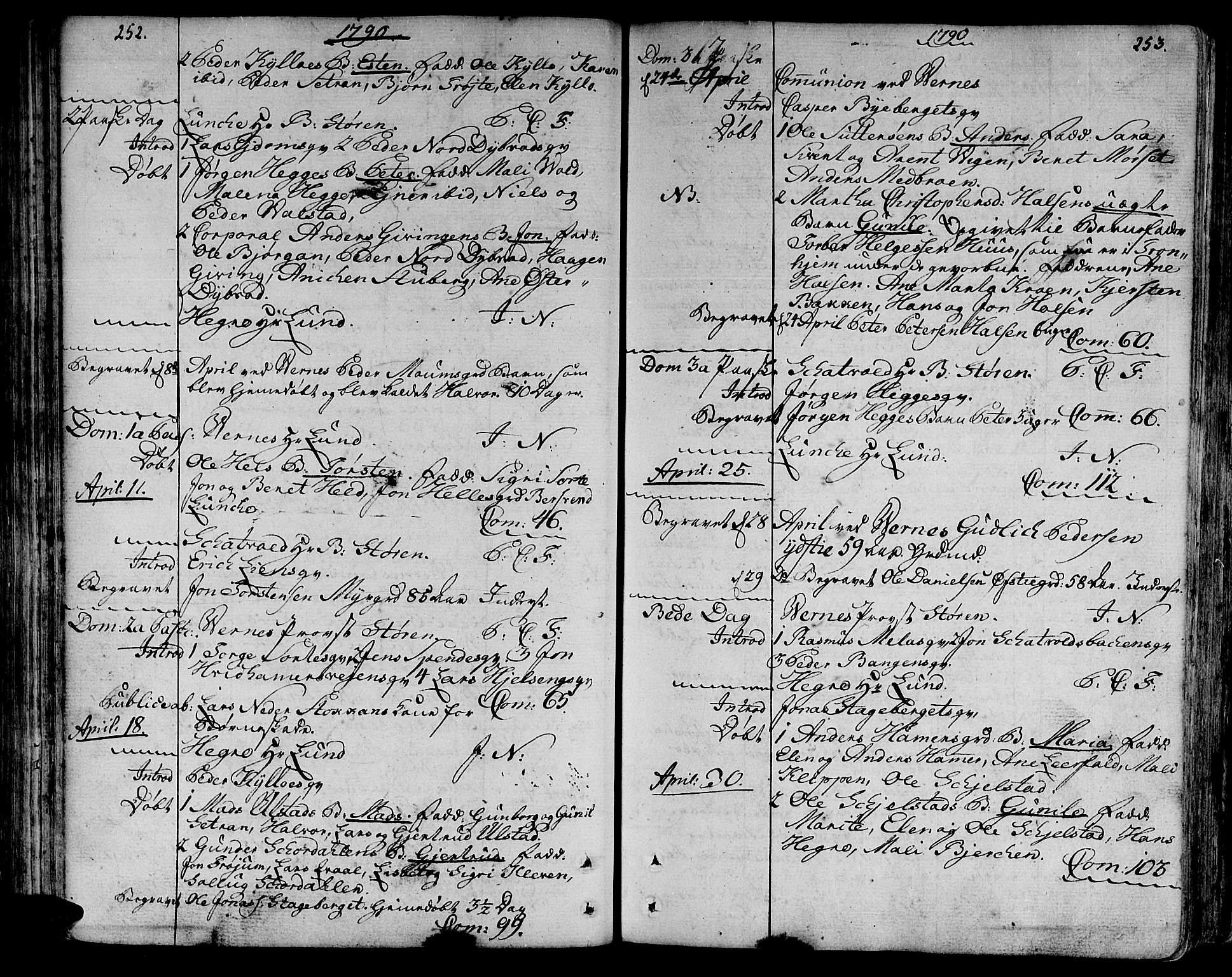 Ministerialprotokoller, klokkerbøker og fødselsregistre - Nord-Trøndelag, SAT/A-1458/709/L0059: Ministerialbok nr. 709A06, 1781-1797, s. 252-253