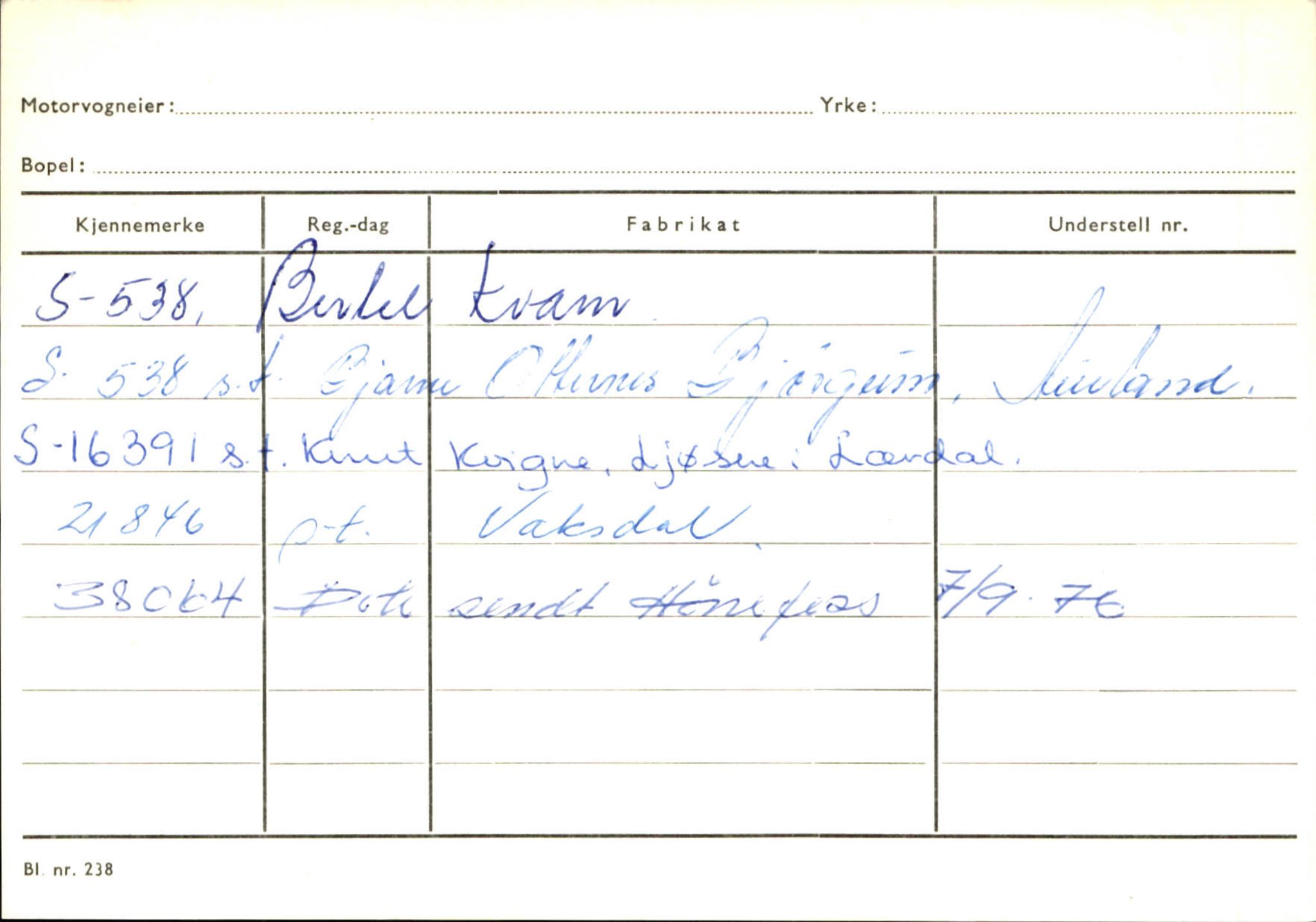 Statens vegvesen, Sogn og Fjordane vegkontor, AV/SAB-A-5301/4/F/L0125: Eigarregister Sogndal V-Å. Aurland A-Å. Fjaler A-N, 1945-1975, s. 470