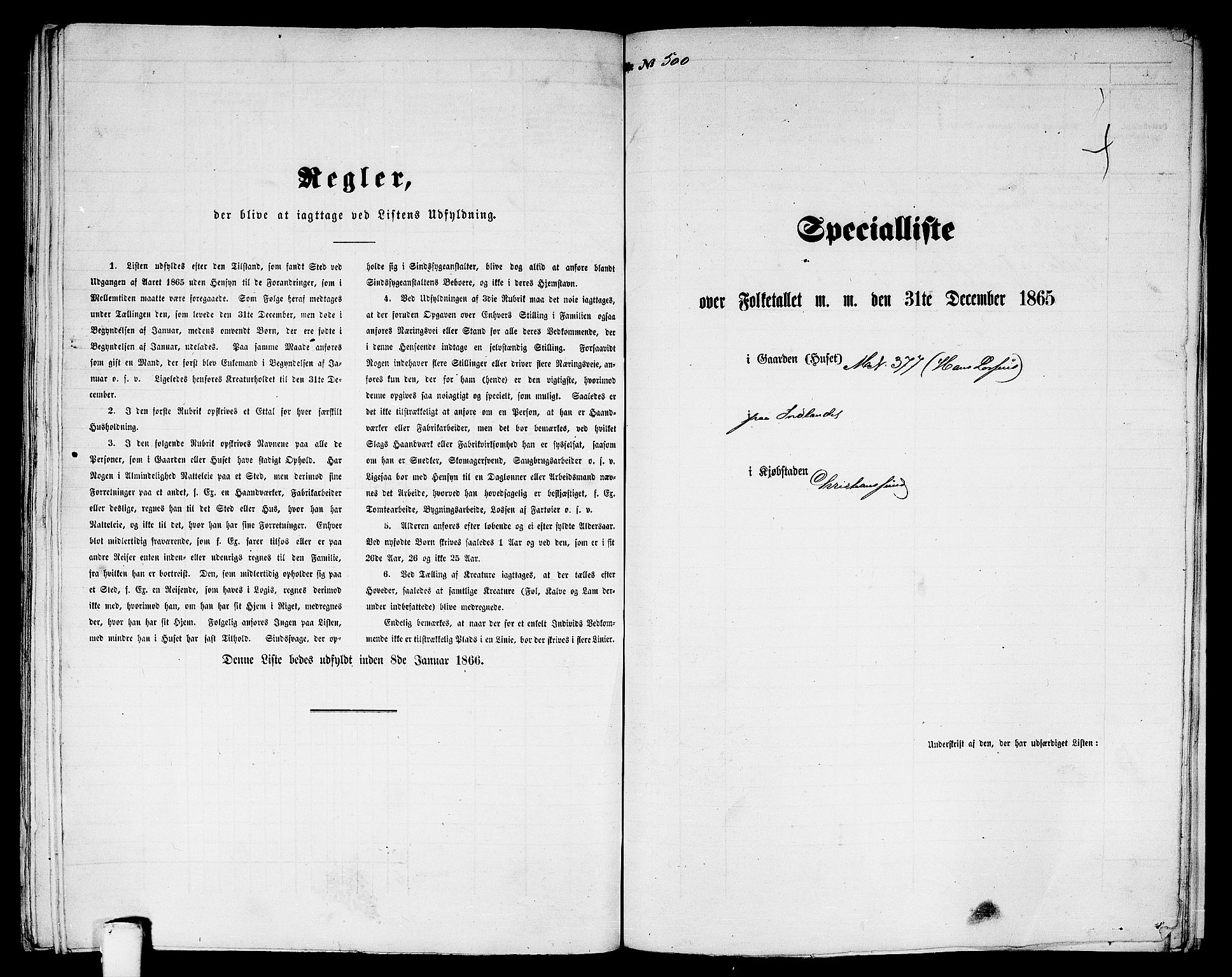 RA, Folketelling 1865 for 1503B Kristiansund prestegjeld, Kristiansund kjøpstad, 1865, s. 1016