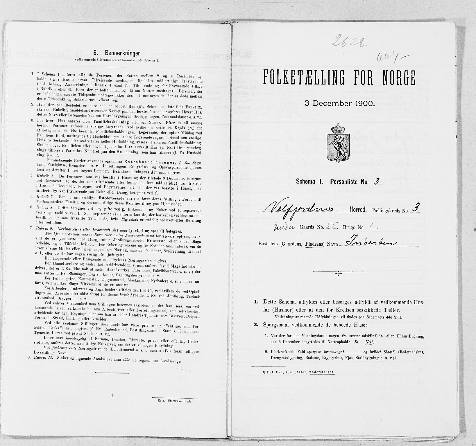 SAT, Folketelling 1900 for 1813 Velfjord herred, 1900, s. 383