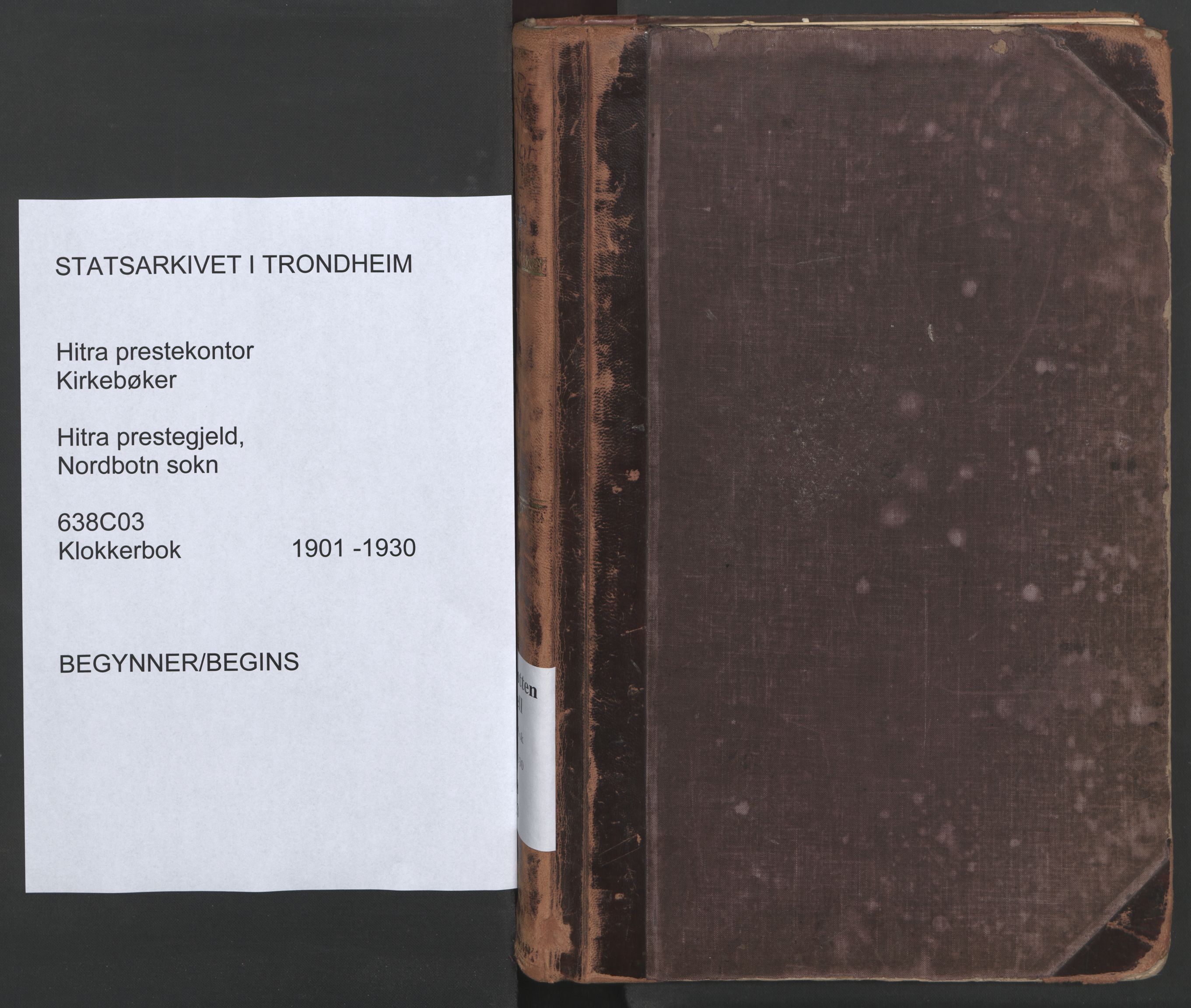 Ministerialprotokoller, klokkerbøker og fødselsregistre - Sør-Trøndelag, SAT/A-1456/638/L0571: Klokkerbok nr. 638C03, 1901-1930