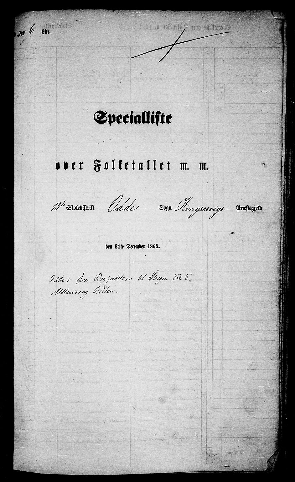 RA, Folketelling 1865 for 1230P Kinsarvik prestegjeld, 1865, s. 73