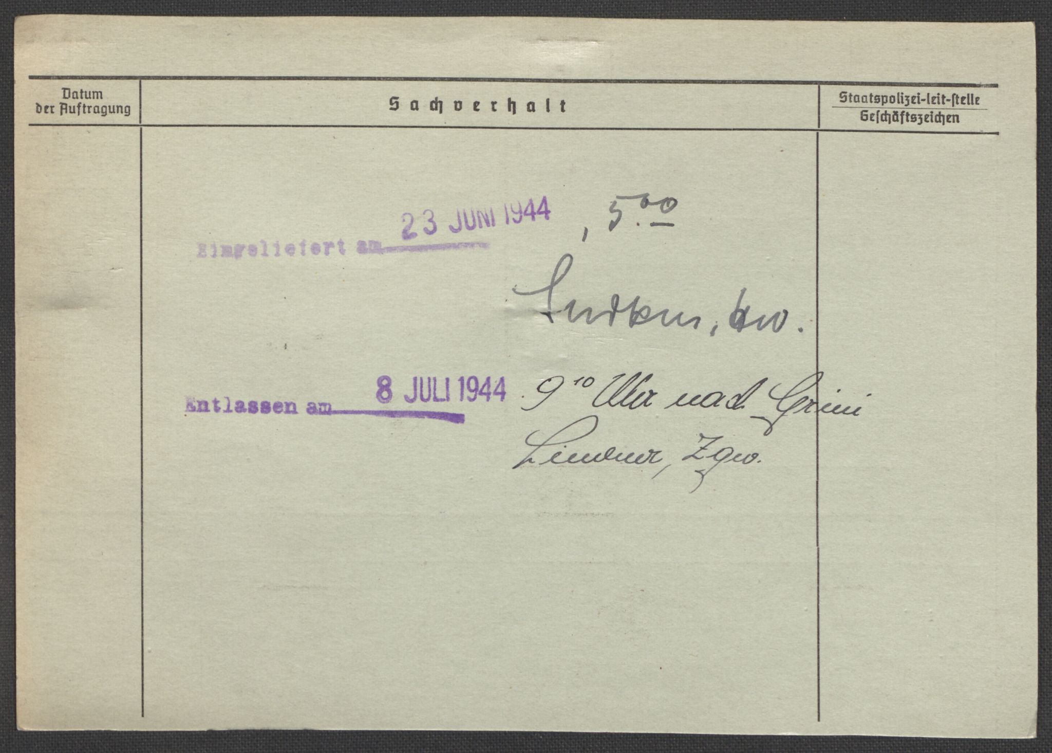 Befehlshaber der Sicherheitspolizei und des SD, AV/RA-RAFA-5969/E/Ea/Eaa/L0003: Register over norske fanger i Møllergata 19: Eng-Hag, 1940-1945, s. 499