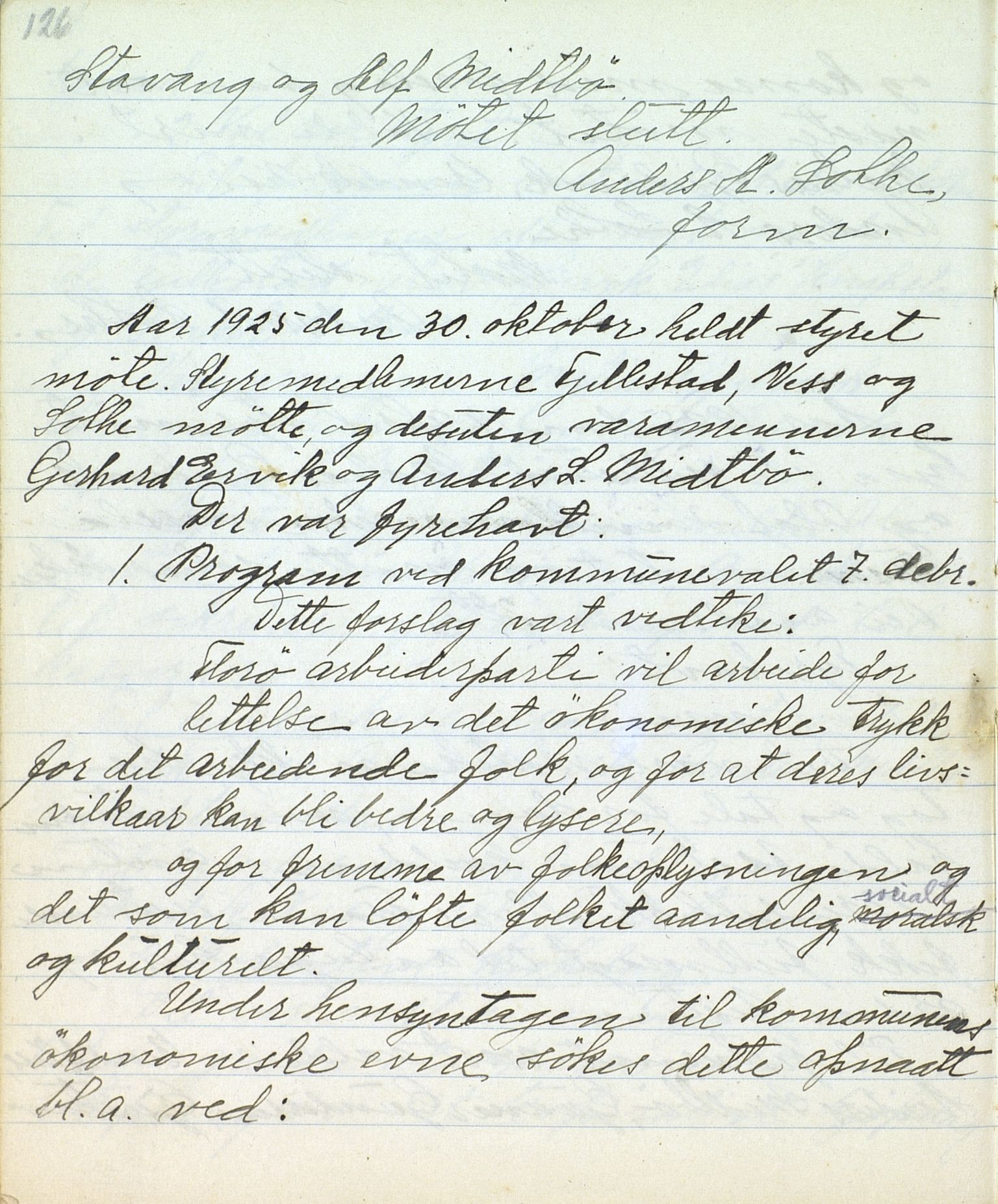 Flora Arbeidarparti, VLFK/SFF-88138/A/Aa/L0001: Møtebok, 1919-1927, s. 130