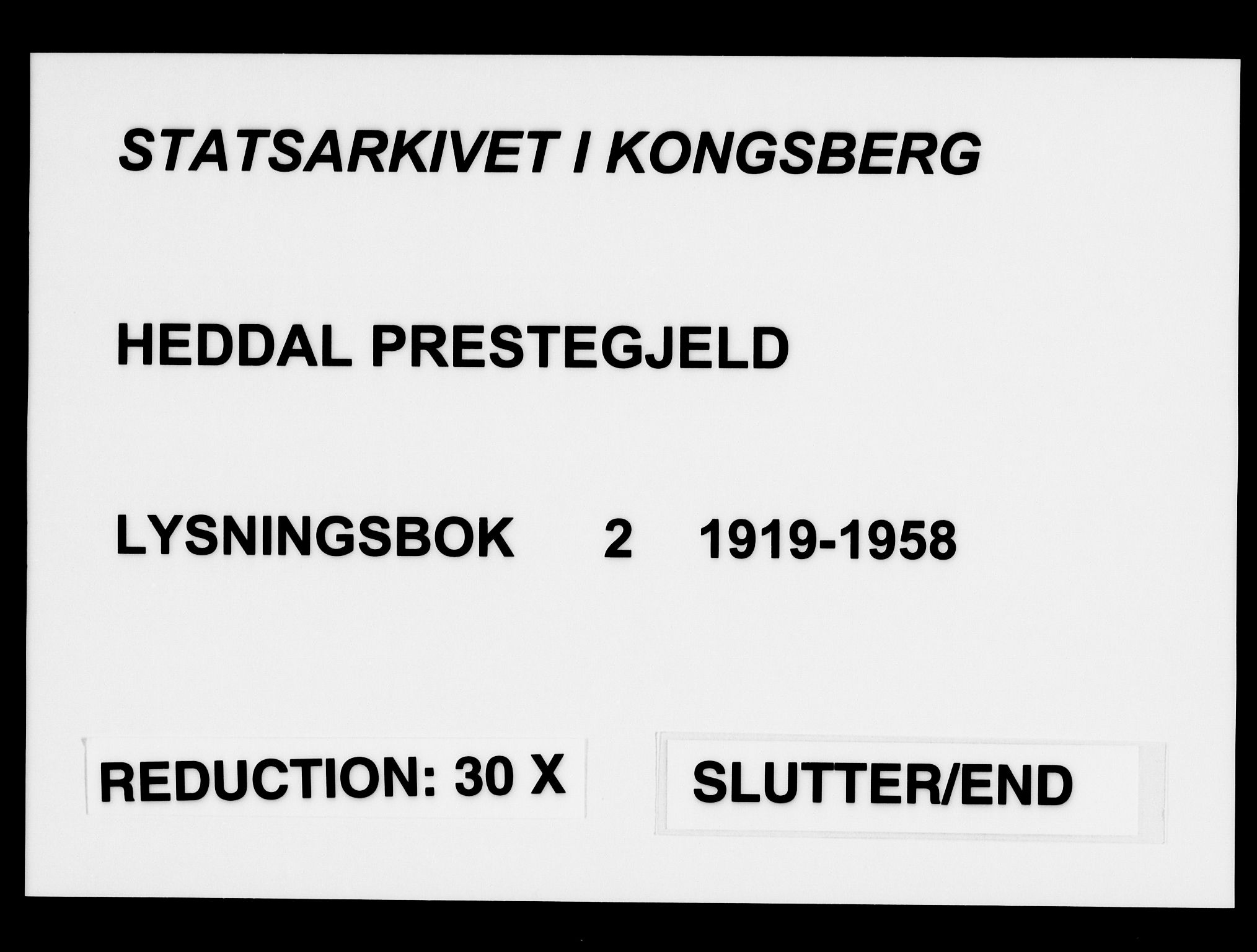 Heddal kirkebøker, AV/SAKO-A-268/H/Ha/L0002: Lysningsprotokoll nr. 2, 1919-1958