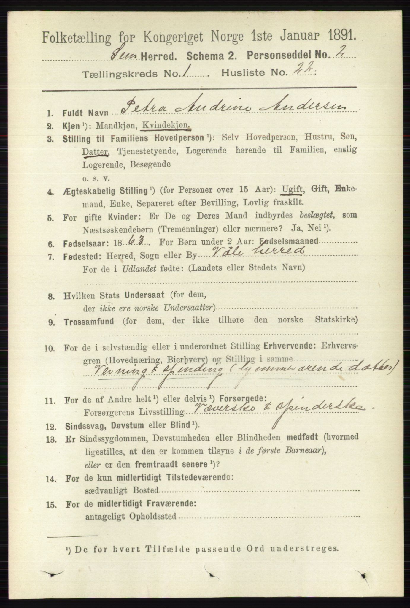 RA, Folketelling 1891 for 0721 Sem herred, 1891, s. 228