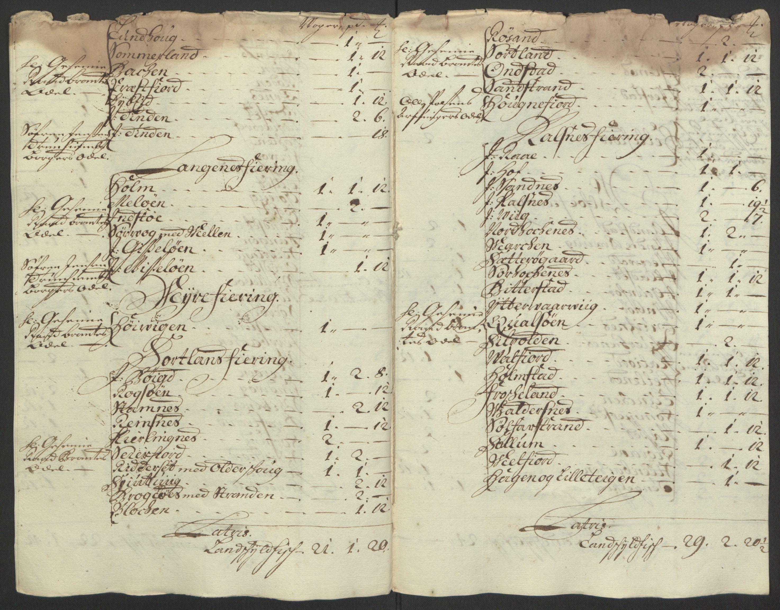 Rentekammeret inntil 1814, Reviderte regnskaper, Fogderegnskap, RA/EA-4092/R67/L4676: Fogderegnskap Vesterålen, Andenes og Lofoten, 1691-1693, s. 110