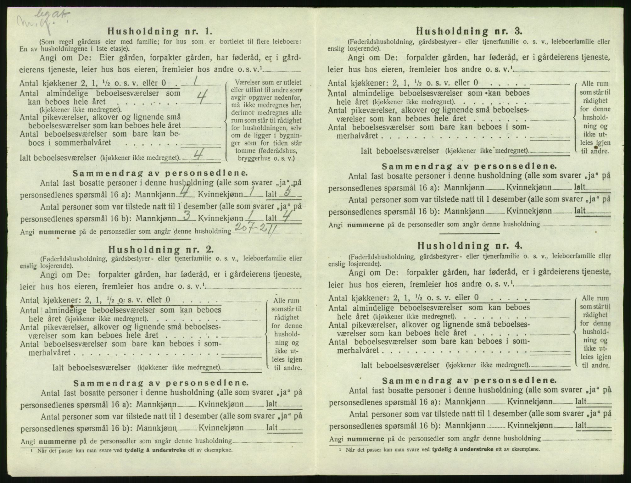 SAT, Folketelling 1920 for 1540 Hen herred, 1920, s. 289