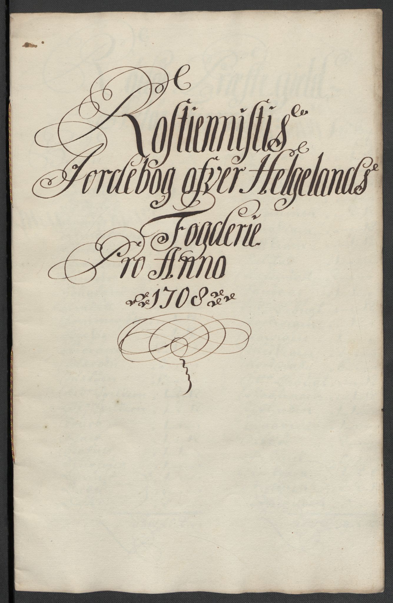 Rentekammeret inntil 1814, Reviderte regnskaper, Fogderegnskap, RA/EA-4092/R65/L4510: Fogderegnskap Helgeland, 1708-1709, s. 105