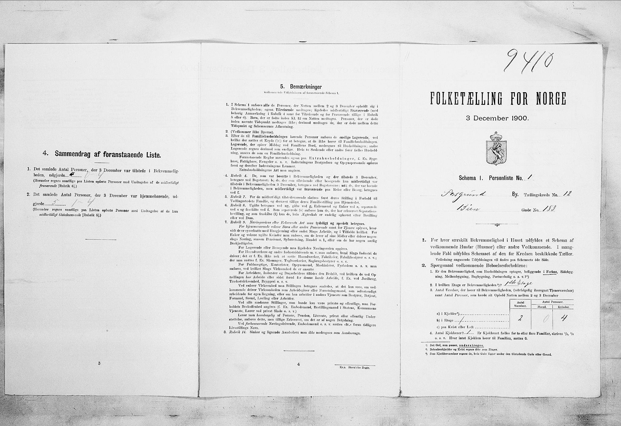 SAKO, Folketelling 1900 for 0805 Porsgrunn kjøpstad, 1900, s. 2194