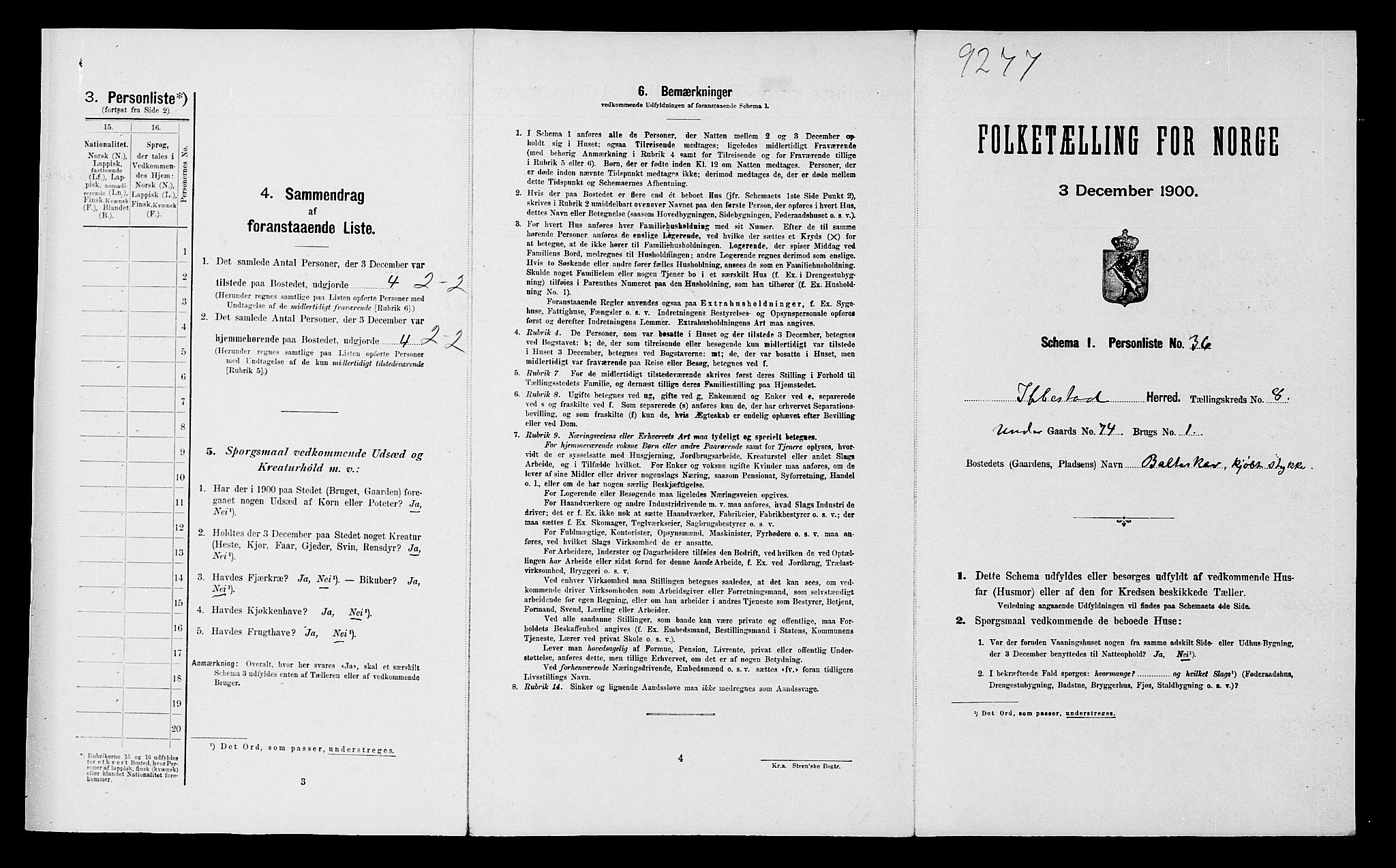 SATØ, Folketelling 1900 for 1917 Ibestad herred, 1900, s. 1136