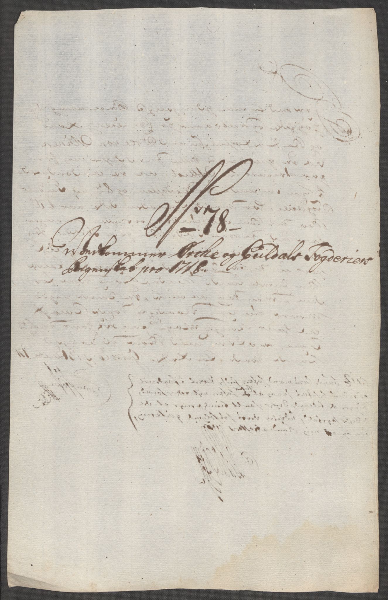 Rentekammeret inntil 1814, Reviderte regnskaper, Fogderegnskap, RA/EA-4092/R60/L3972: Fogderegnskap Orkdal og Gauldal, 1718, s. 168