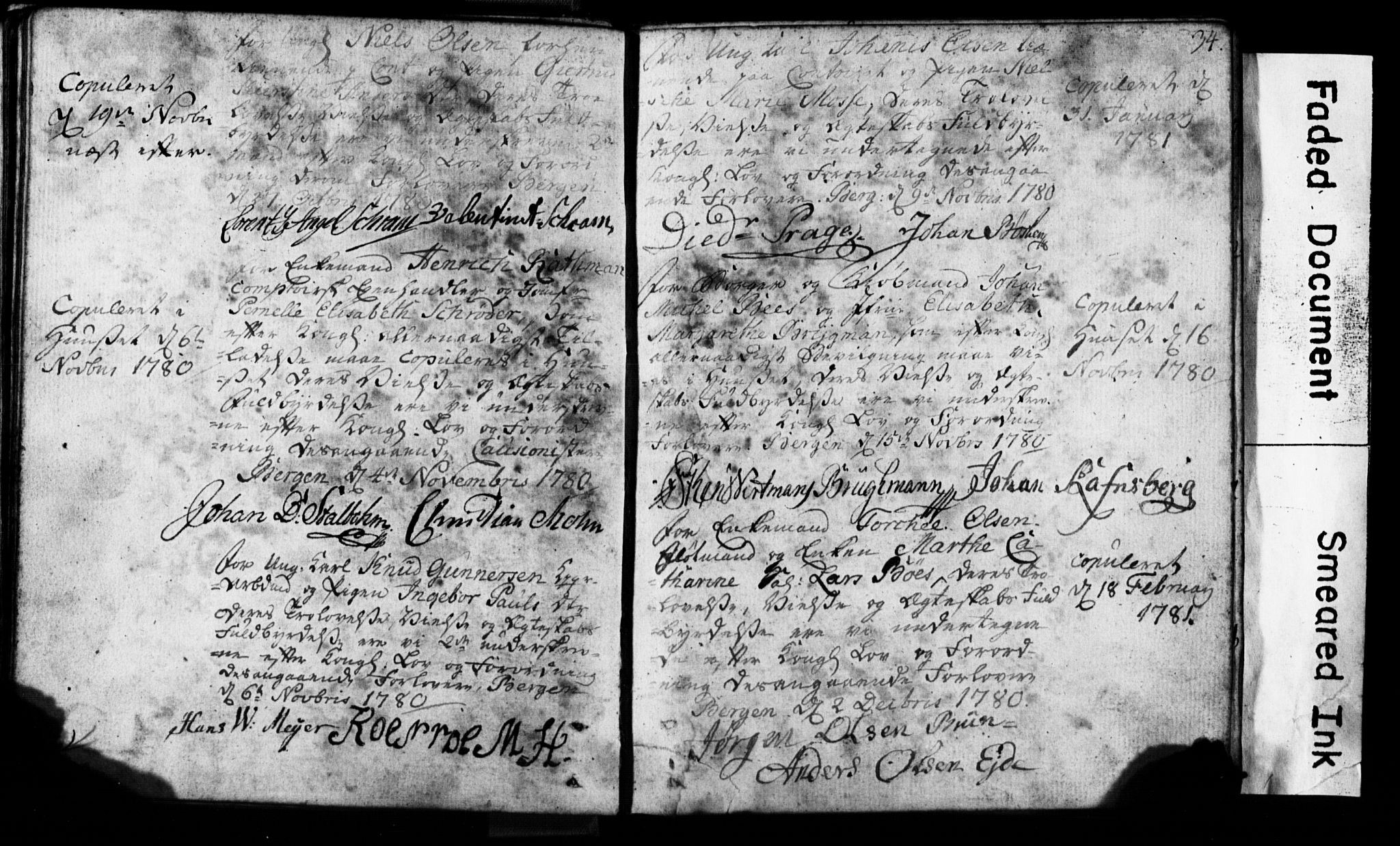 Korskirken sokneprestembete, SAB/A-76101: Forlovererklæringer nr. II.5.1, 1776-1816, s. 34