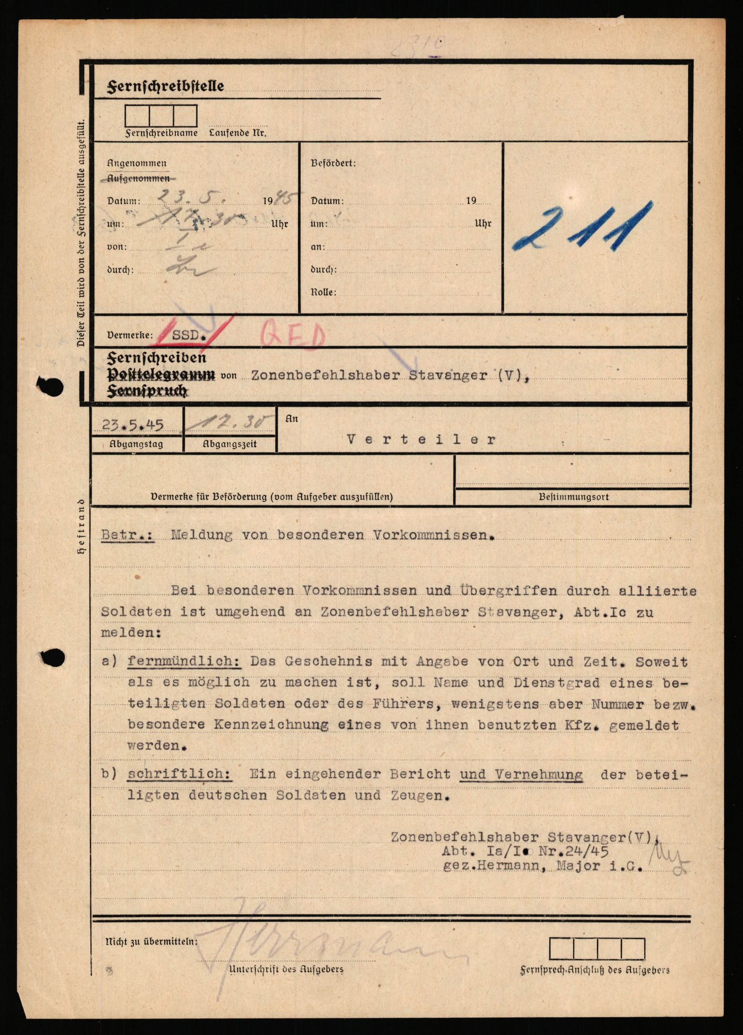 Deutscher Oberbefehlshaber Norwegen (DOBN), AV/RA-RAFA-2197/D/Dl/L0119: DB Zone Stavanger Abt. Ic, 1945, s. 139